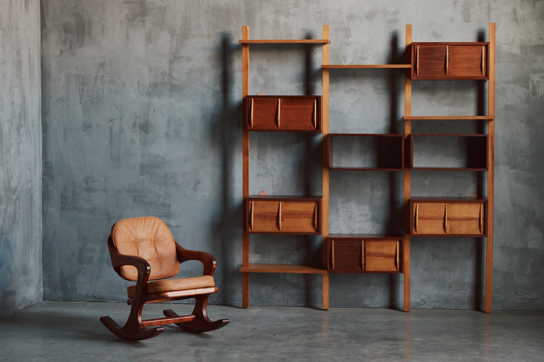 Mid-century Modern Wall Unit in the Style of Charlotte Perriand - 1970s