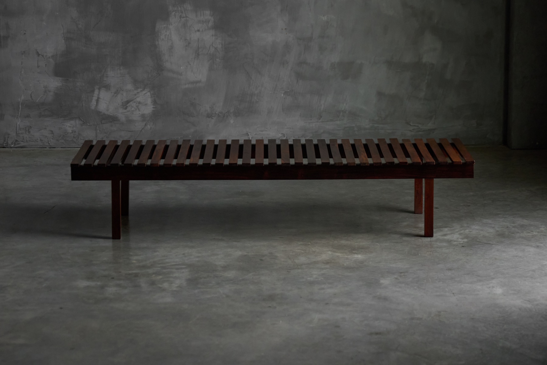 Mid-Century Slatted Bench in style of Sergio Rodrigues, Brazil - 1960