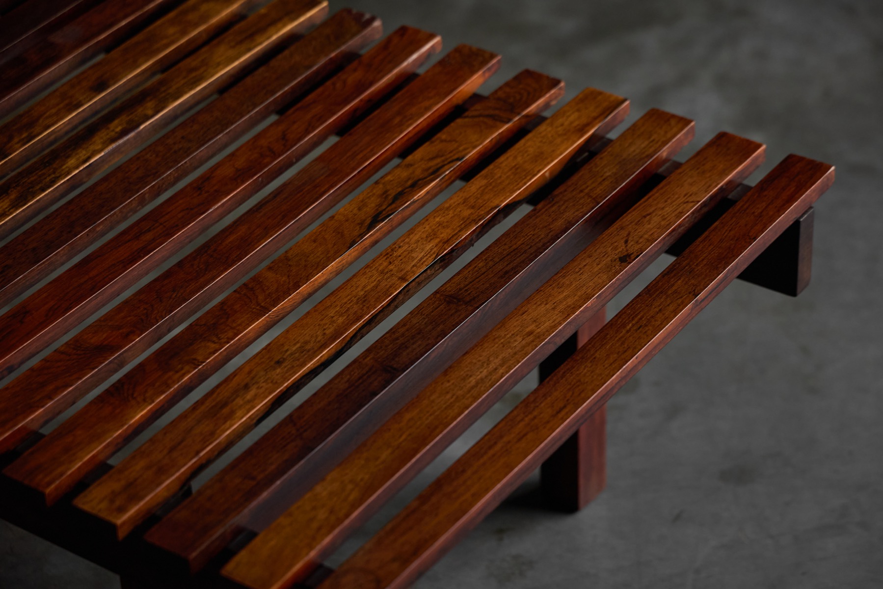 Mid-Century Slatted Bench in style of Sergio Rodrigues, Brazil - 1960