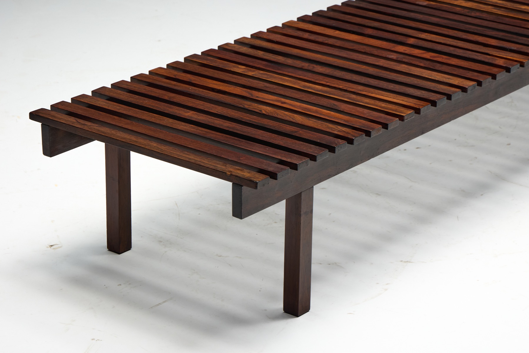 Mid-Century Slatted Bench in style of Sergio Rodrigues, Brazil - 1960