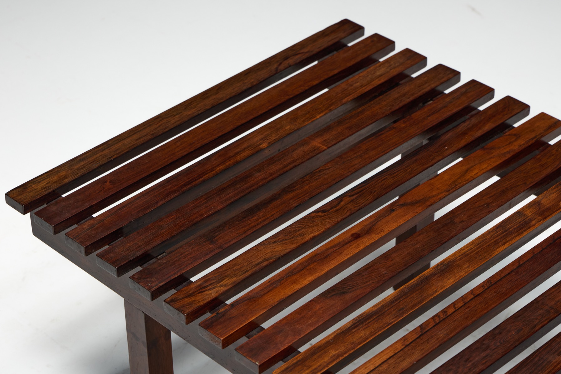 Mid-Century Slatted Bench in style of Sergio Rodrigues, Brazil - 1960