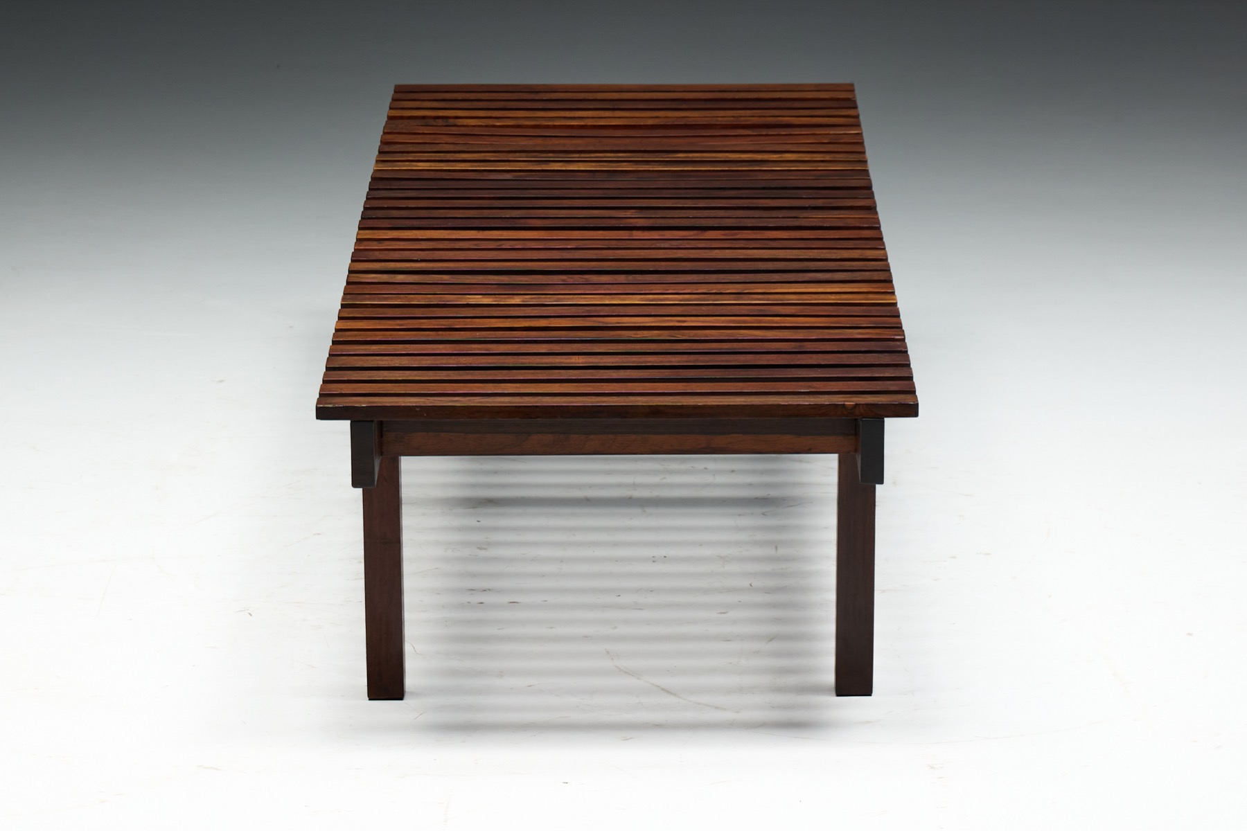Mid-Century Slatted Bench in style of Sergio Rodrigues, Brazil - 1960