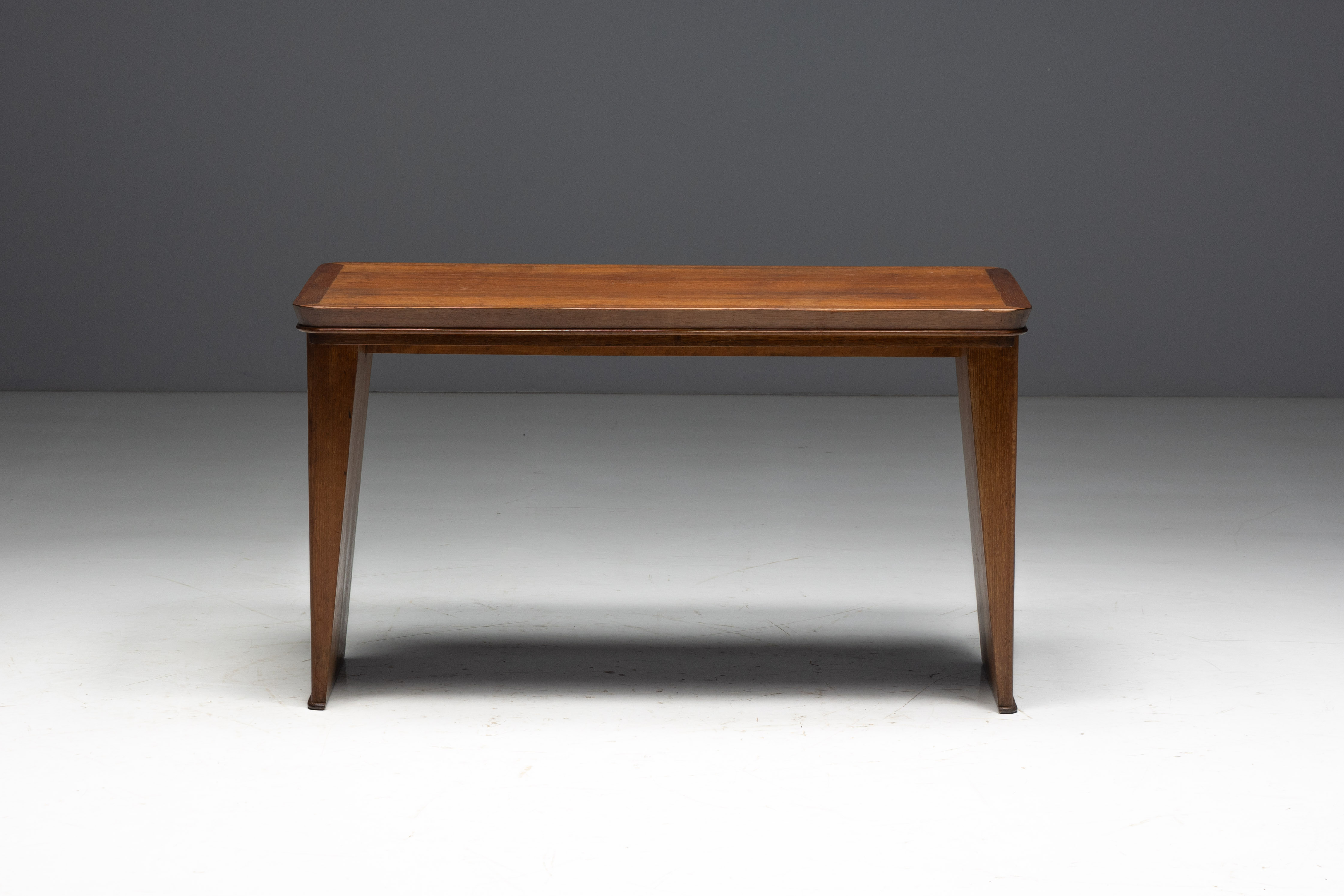 Solid Oak Desk Attributed to Maurice Pré, France - 1930s