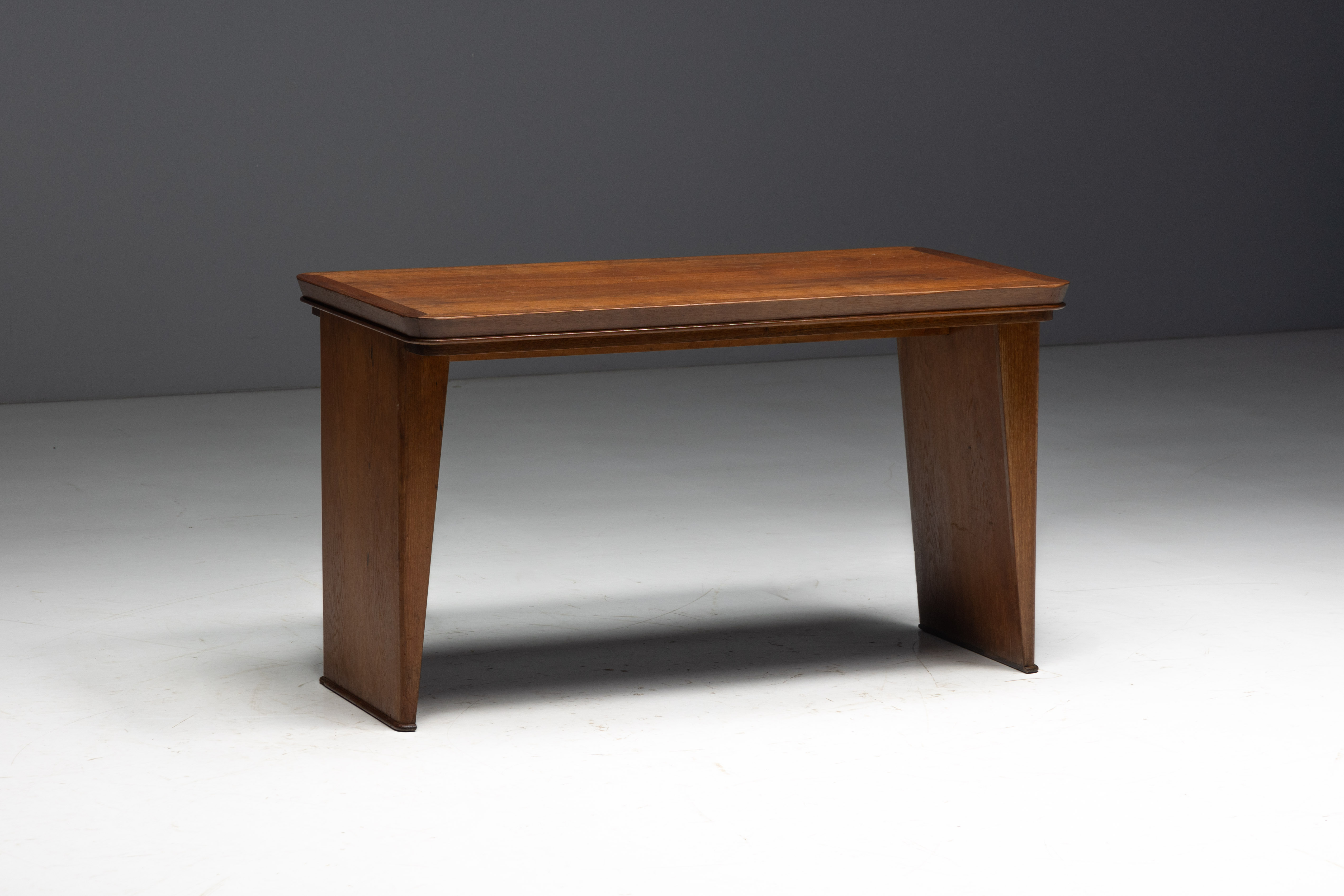 Solid Oak Desk Attributed to Maurice Pré, France - 1930s
