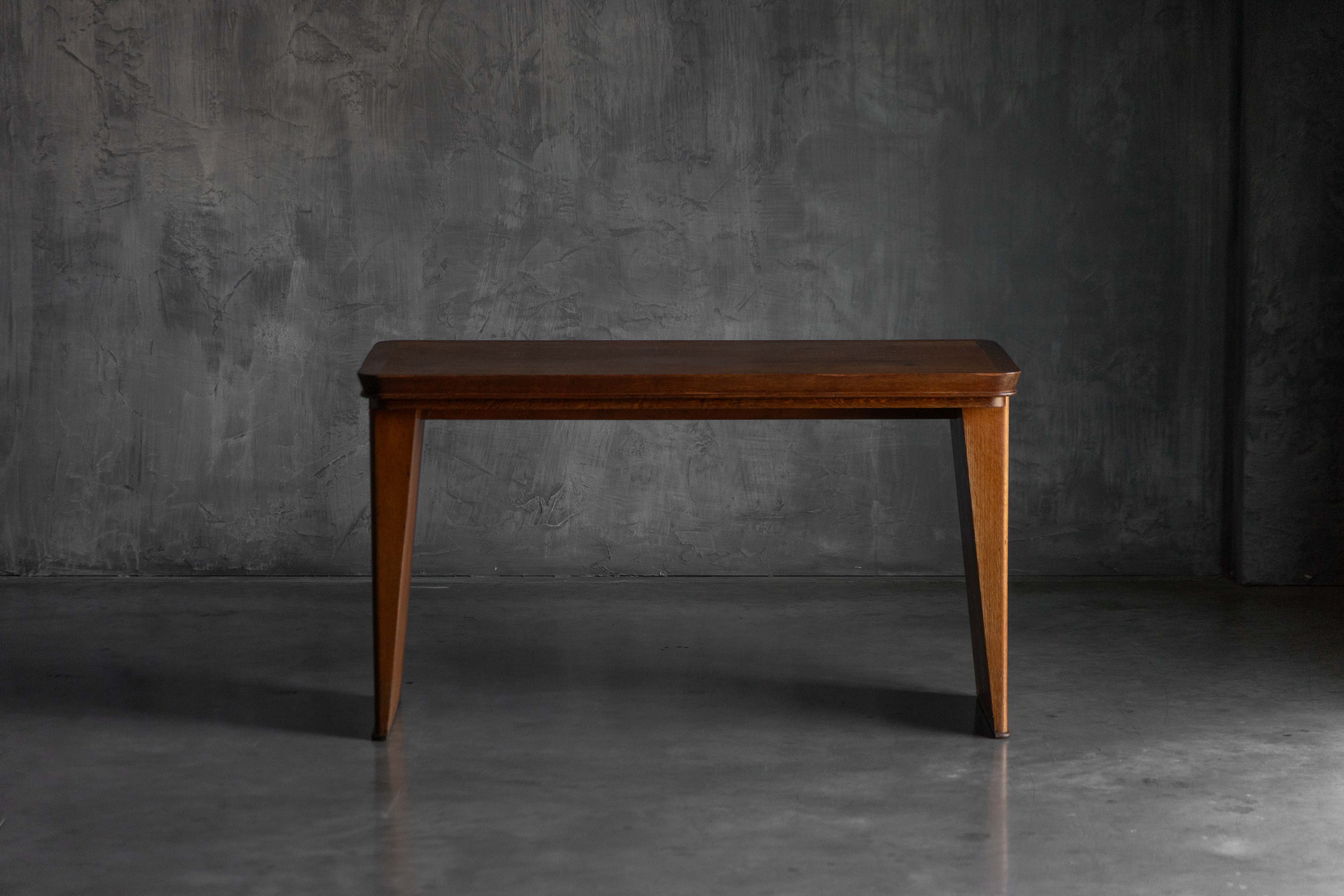 Solid Oak Desk Attributed to Maurice Pré, France - 1930s