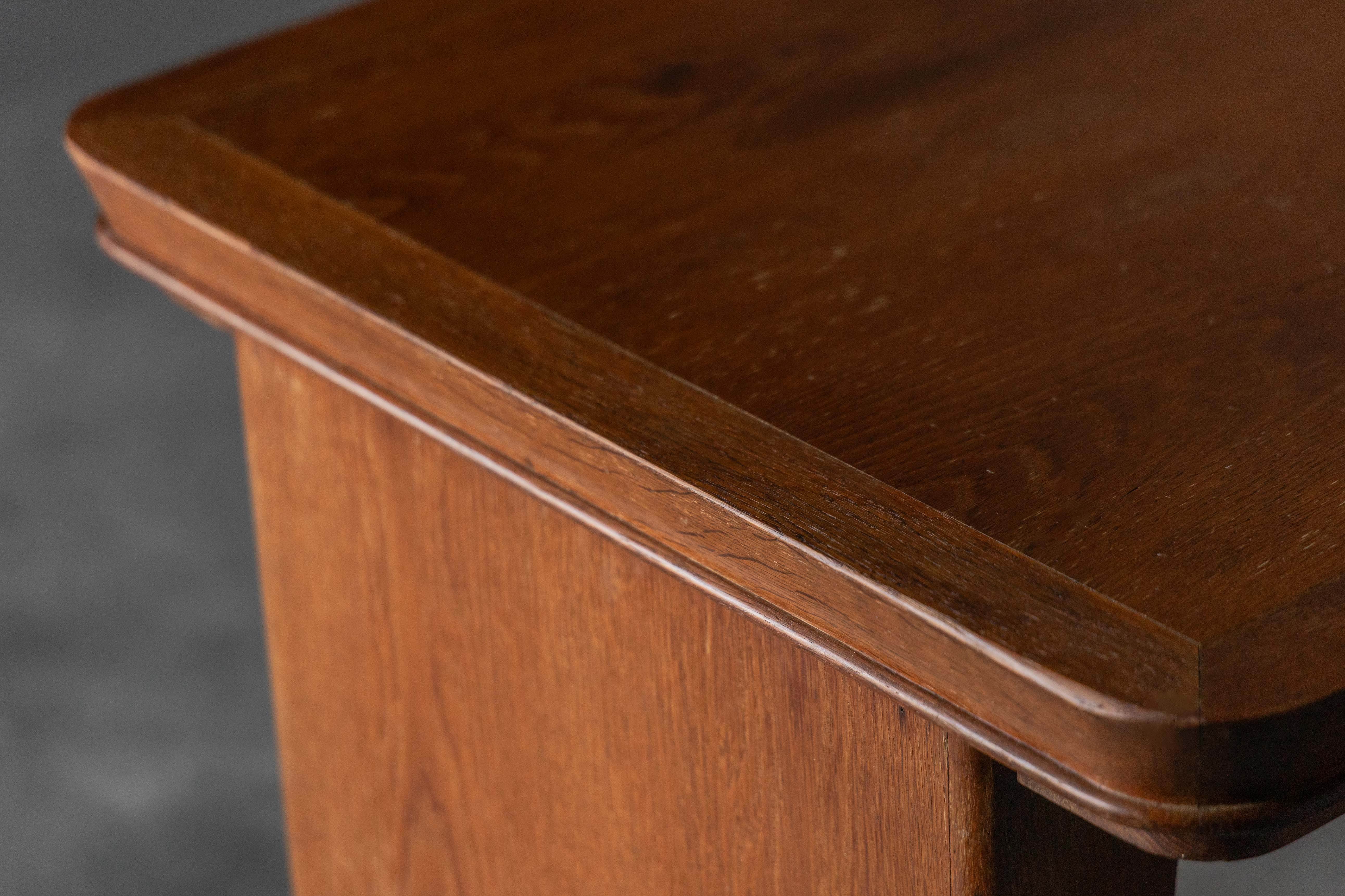 Solid Oak Desk Attributed to Maurice Pré, France - 1930s