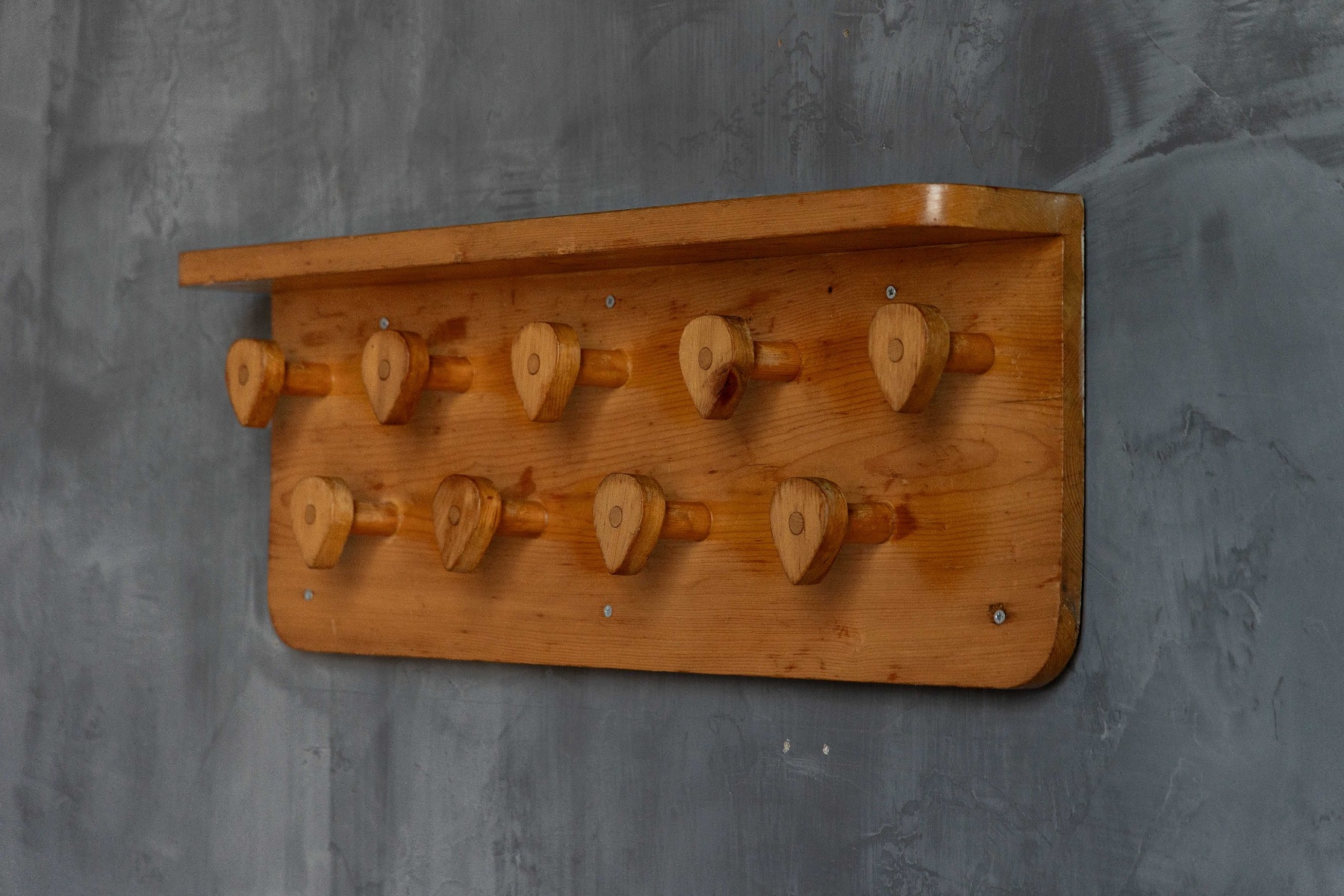 Mid-Century Wall-Mounted Coat Rack by Charlotte Perriand - 1950s