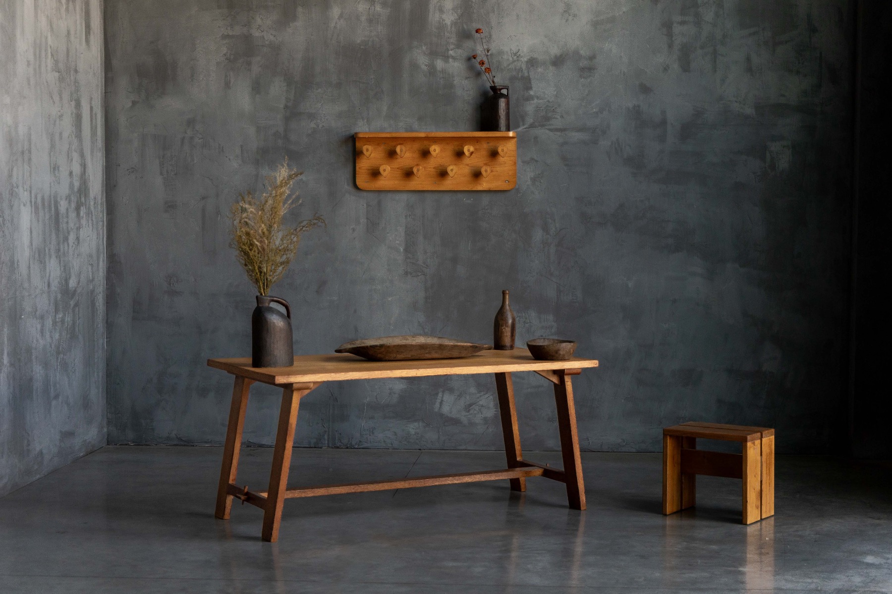 Mid-Century Wall-Mounted Coat Rack by Charlotte Perriand - 1950s