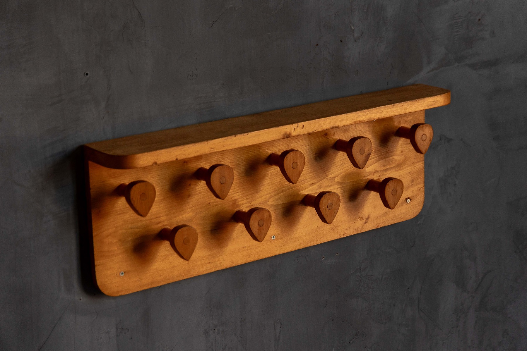 Mid-Century Wall-Mounted Coat Rack by Charlotte Perriand - 1950s
