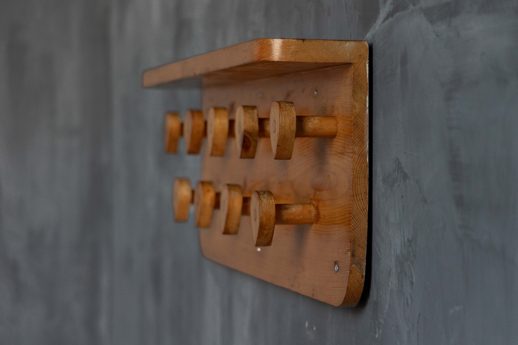 Mid-Century Wall-Mounted Coat Rack by Charlotte Perriand - 1950s