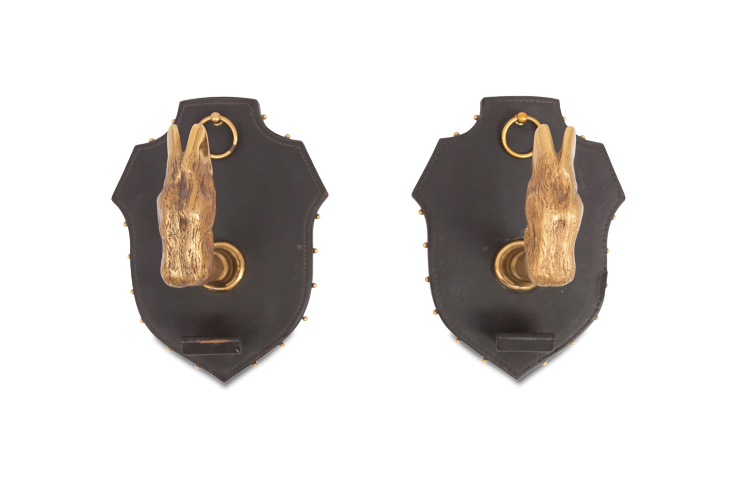 Gold and Brass Hooves Coat Hanger Set - 1970s