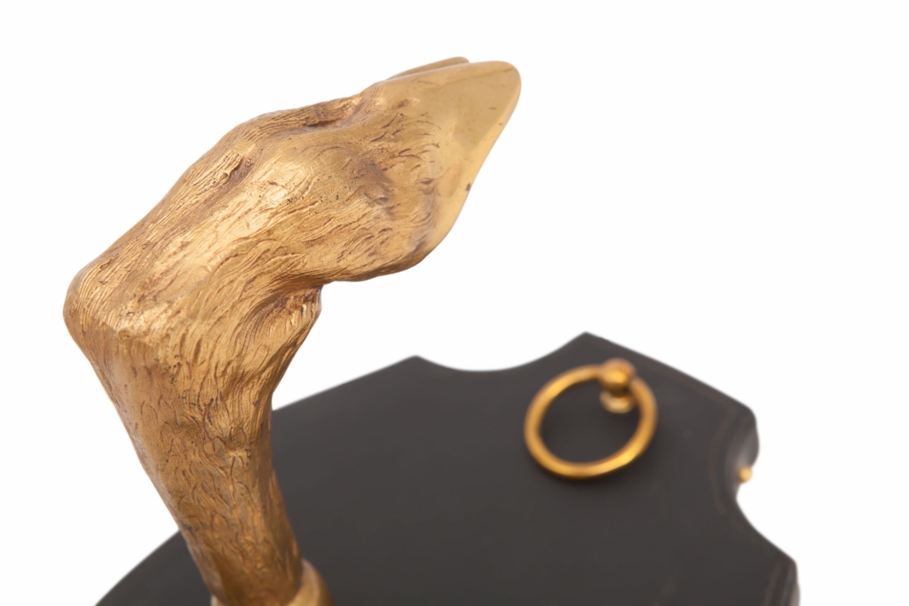 Gold and Brass Hooves Coat Hanger Set - 1970s