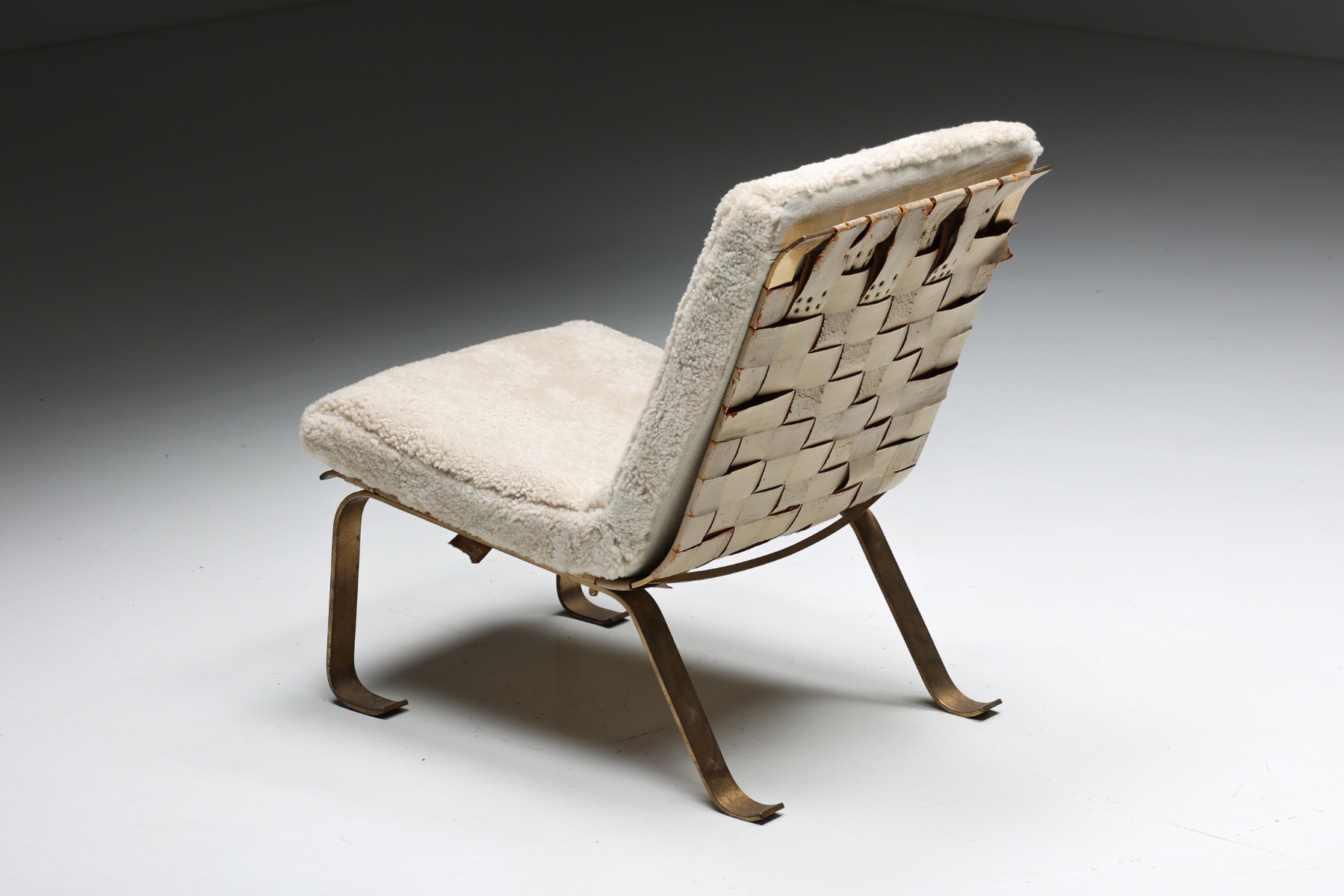 Mid-Century Modern Wool Lounge Chair - 1940s