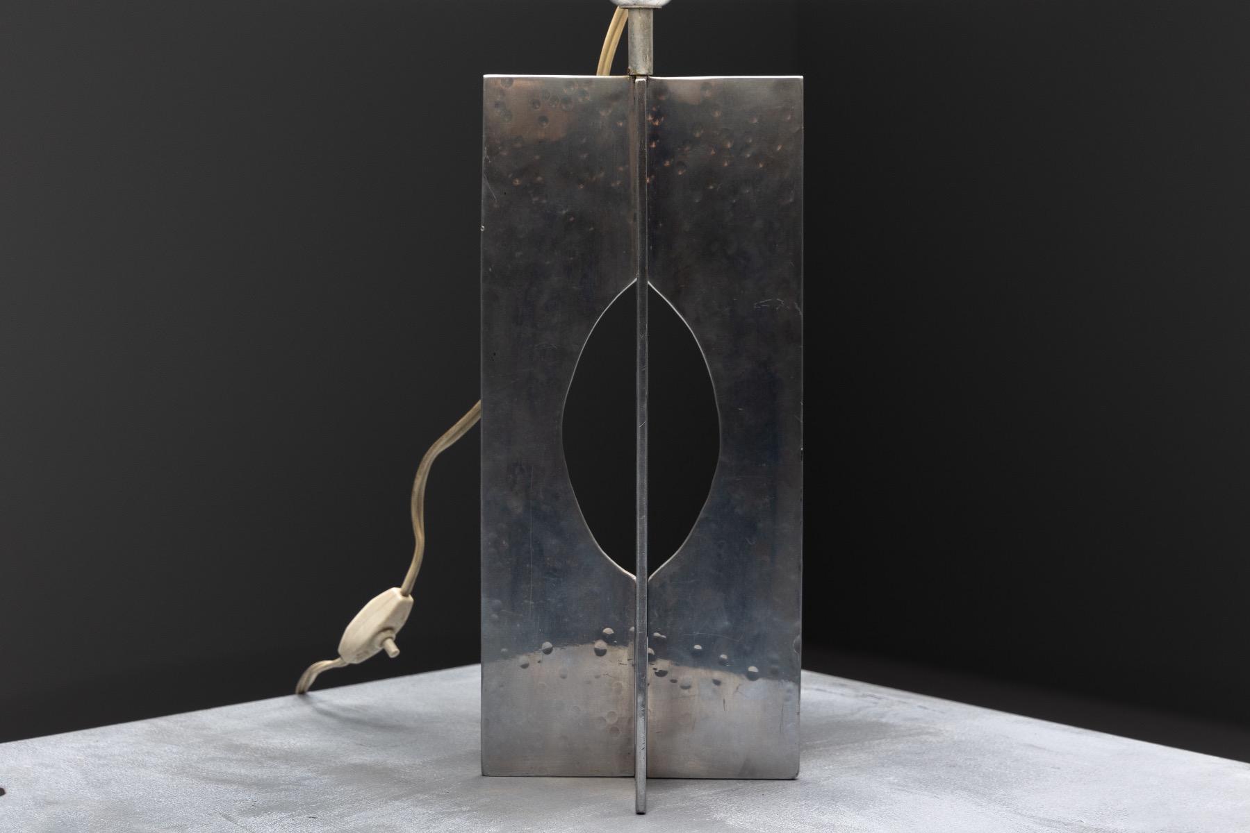 Minimalist Steel Table Lamp - 1970s
