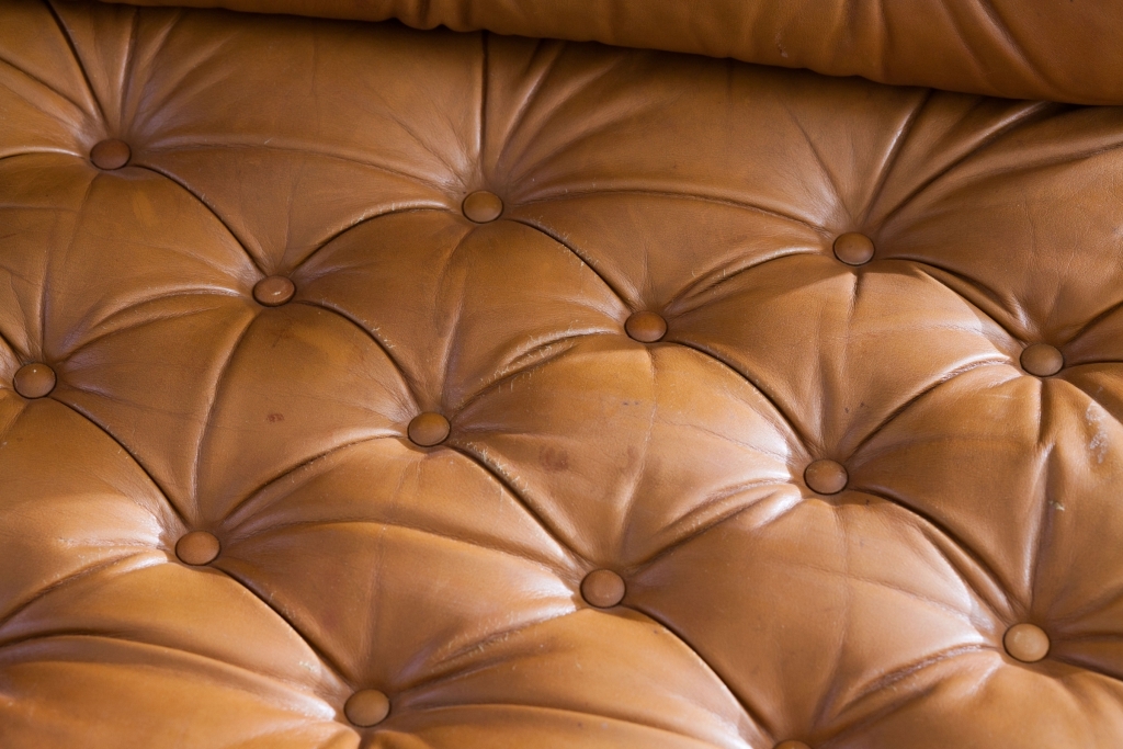 Cognac Leather And Wood Lounge 3 Seater Sofa, Ilmari Tapiovaara - 1958