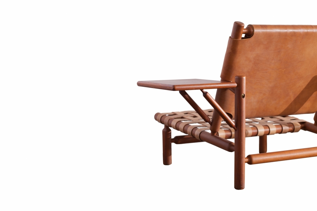 Cognac Leather And Wood Lounge Chair And Ottoman, Ilmari Tapiovaara - 1958