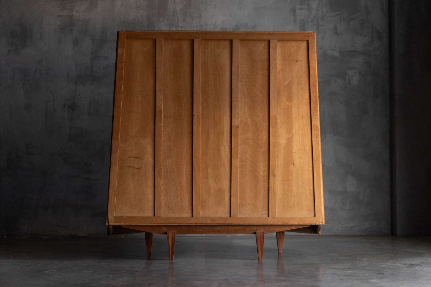 Modernist Oak Highboard, Reconstruction Period, France - Circa 1955