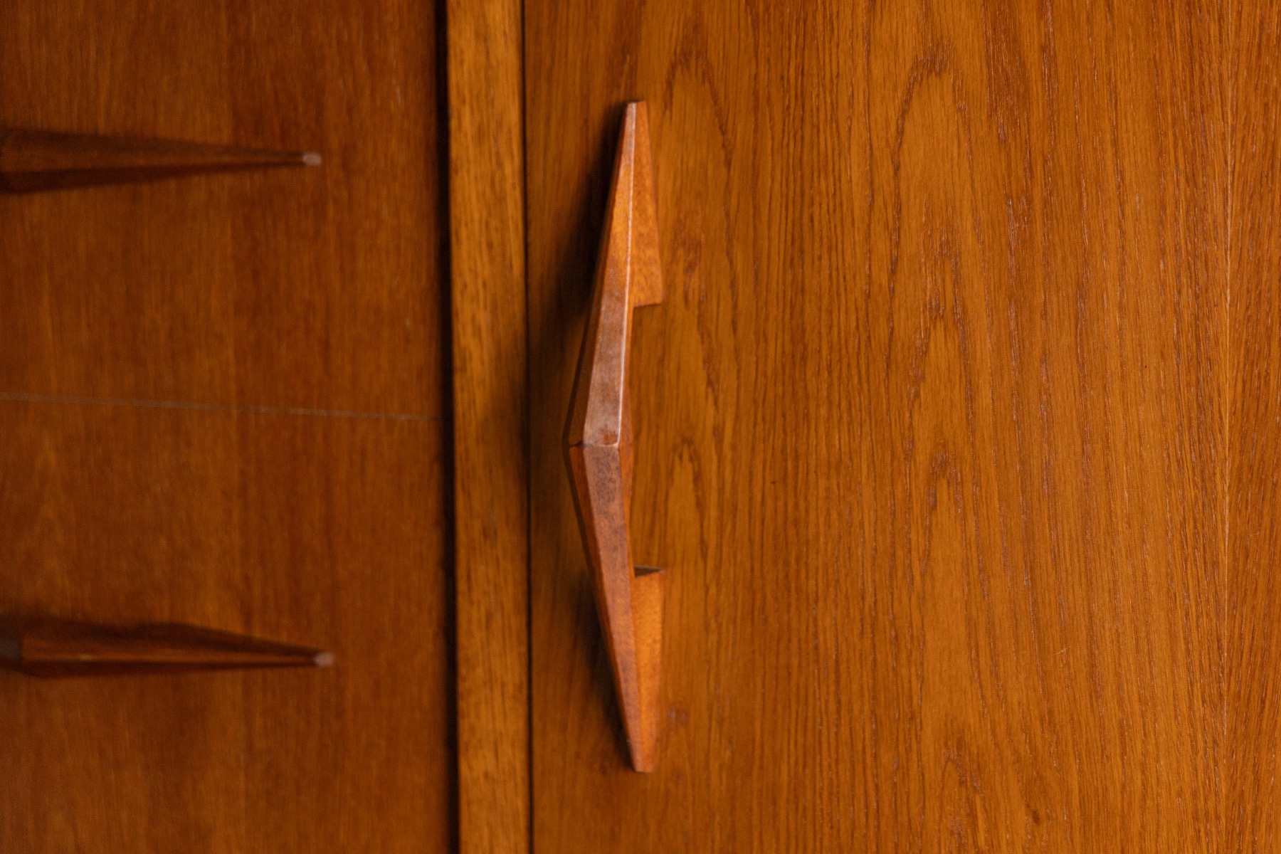 Modernist Oak Highboard, Reconstruction Period, France - Circa 1955