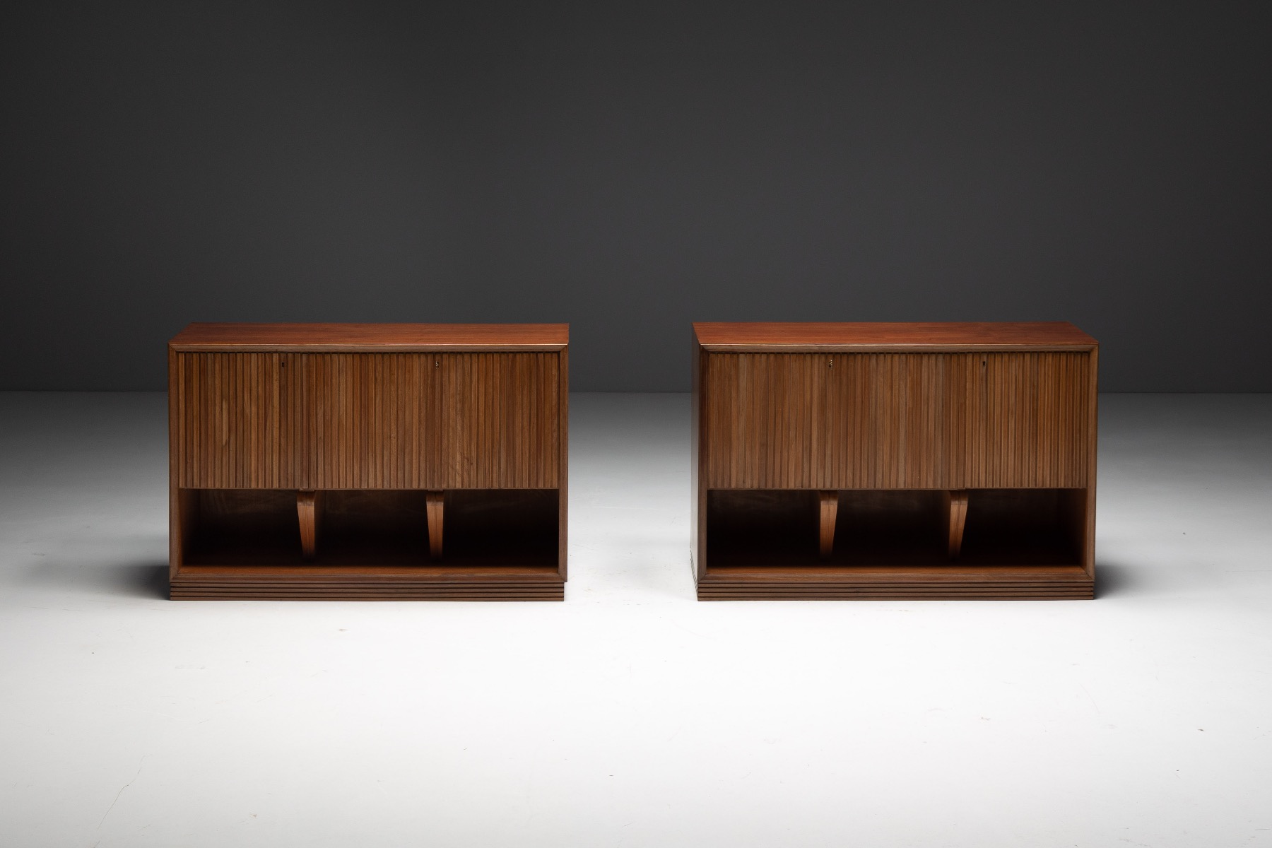Modernist Slatted Credenza by Paolo Buffa, Italy – 1960s