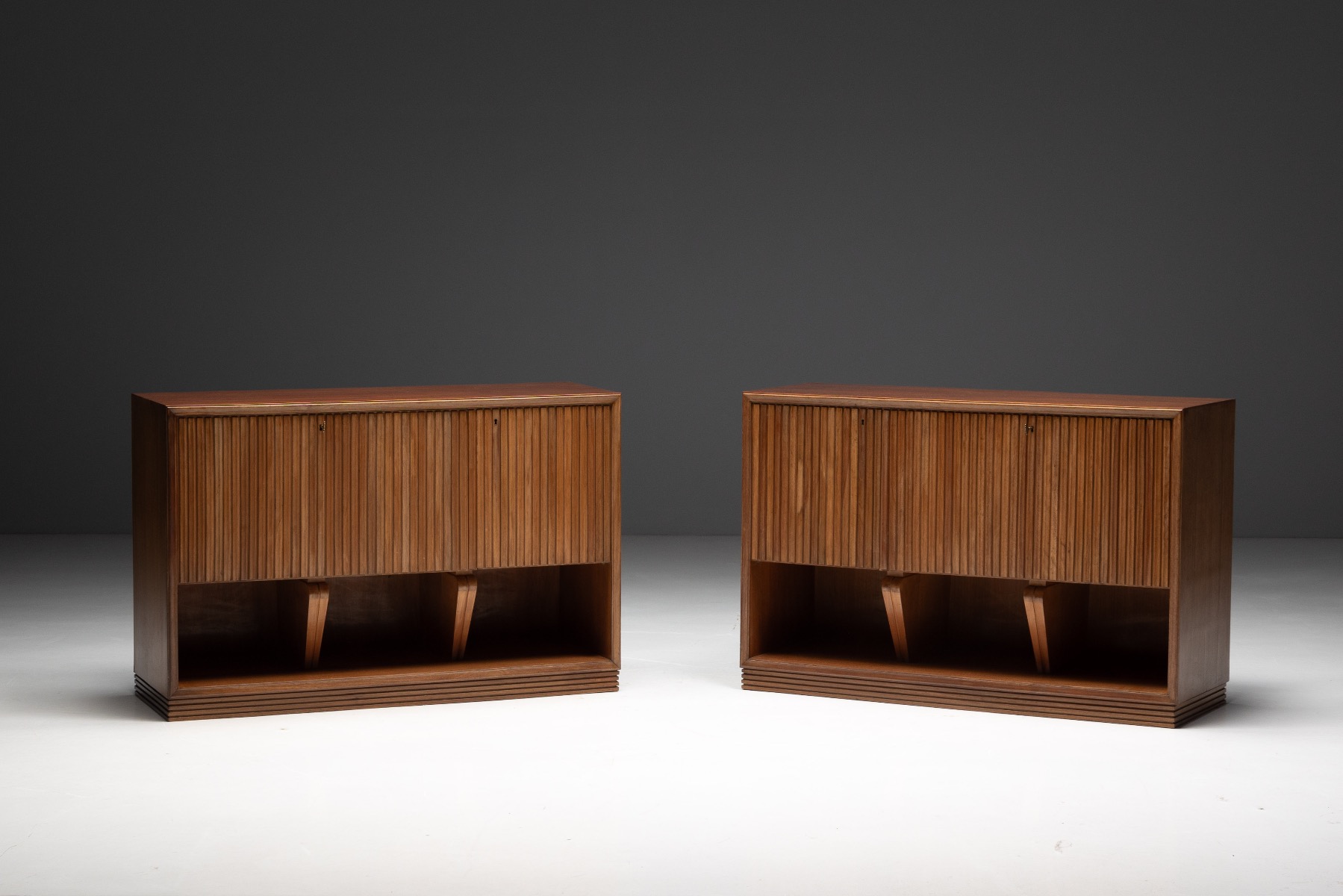 Modernist Slatted Credenza by Paolo Buffa, Italy – 1960s