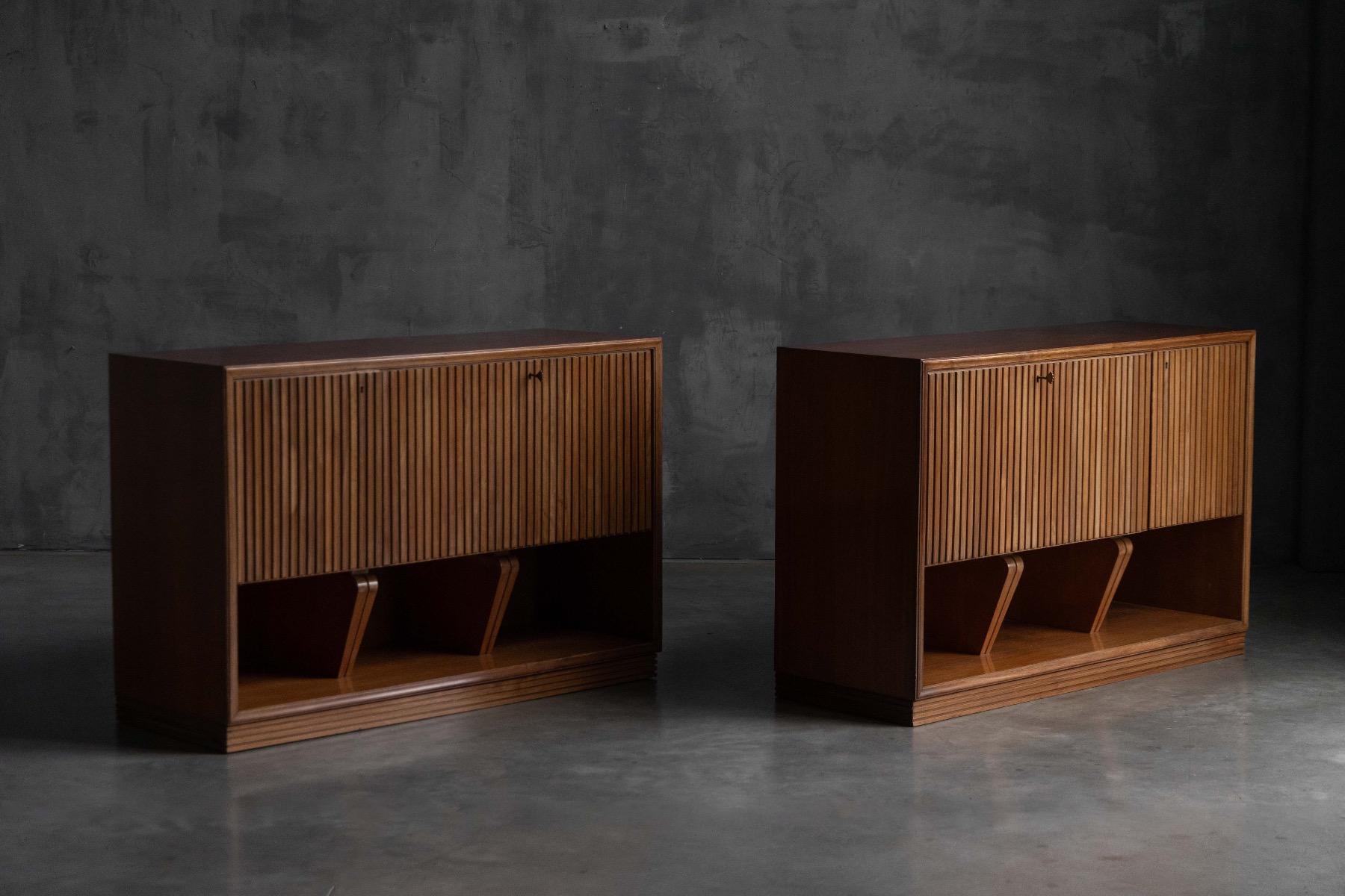 Modernist Slatted Credenza by Paolo Buffa, Italy – 1960s