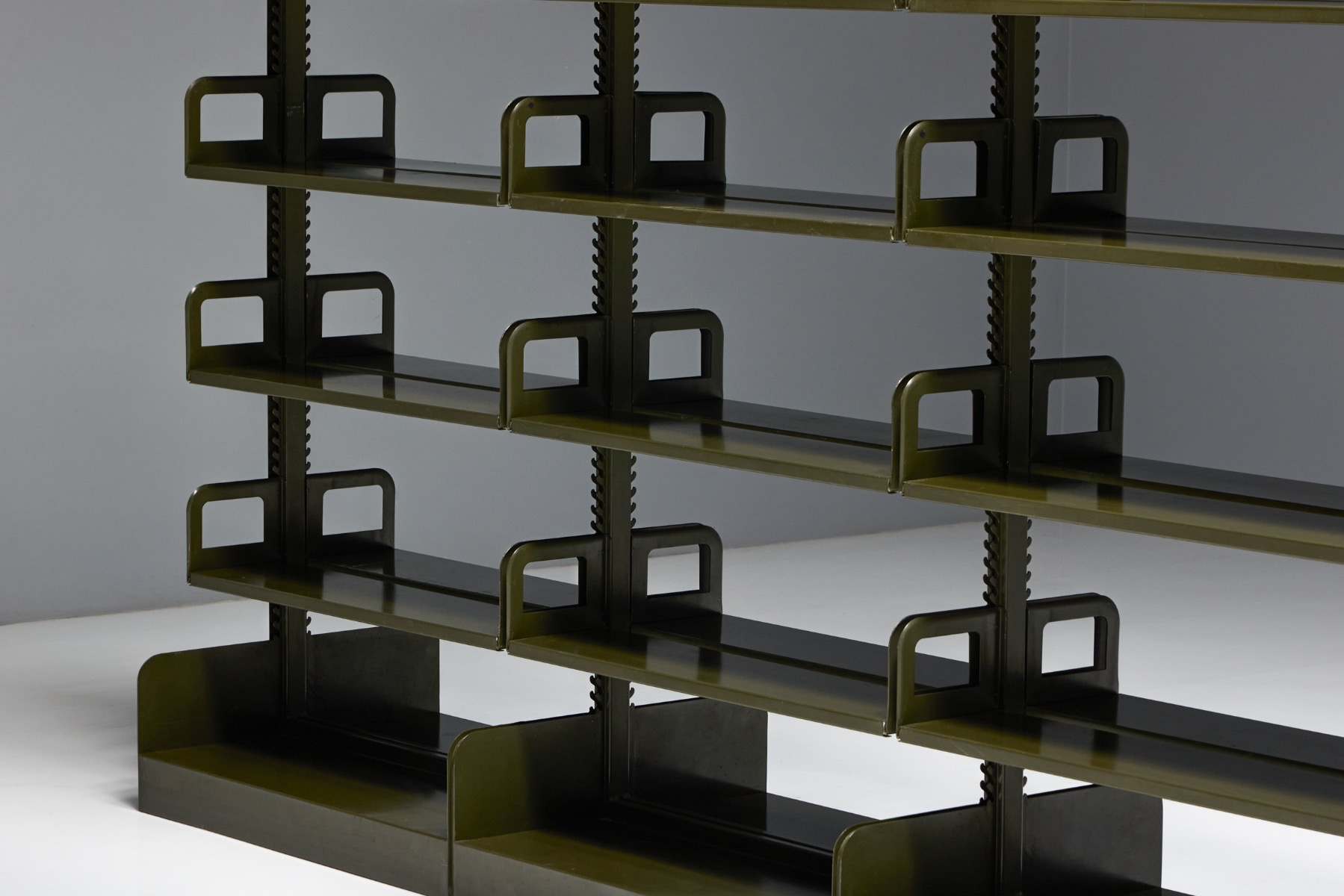 1950s modern shelving system solid wood furniture
