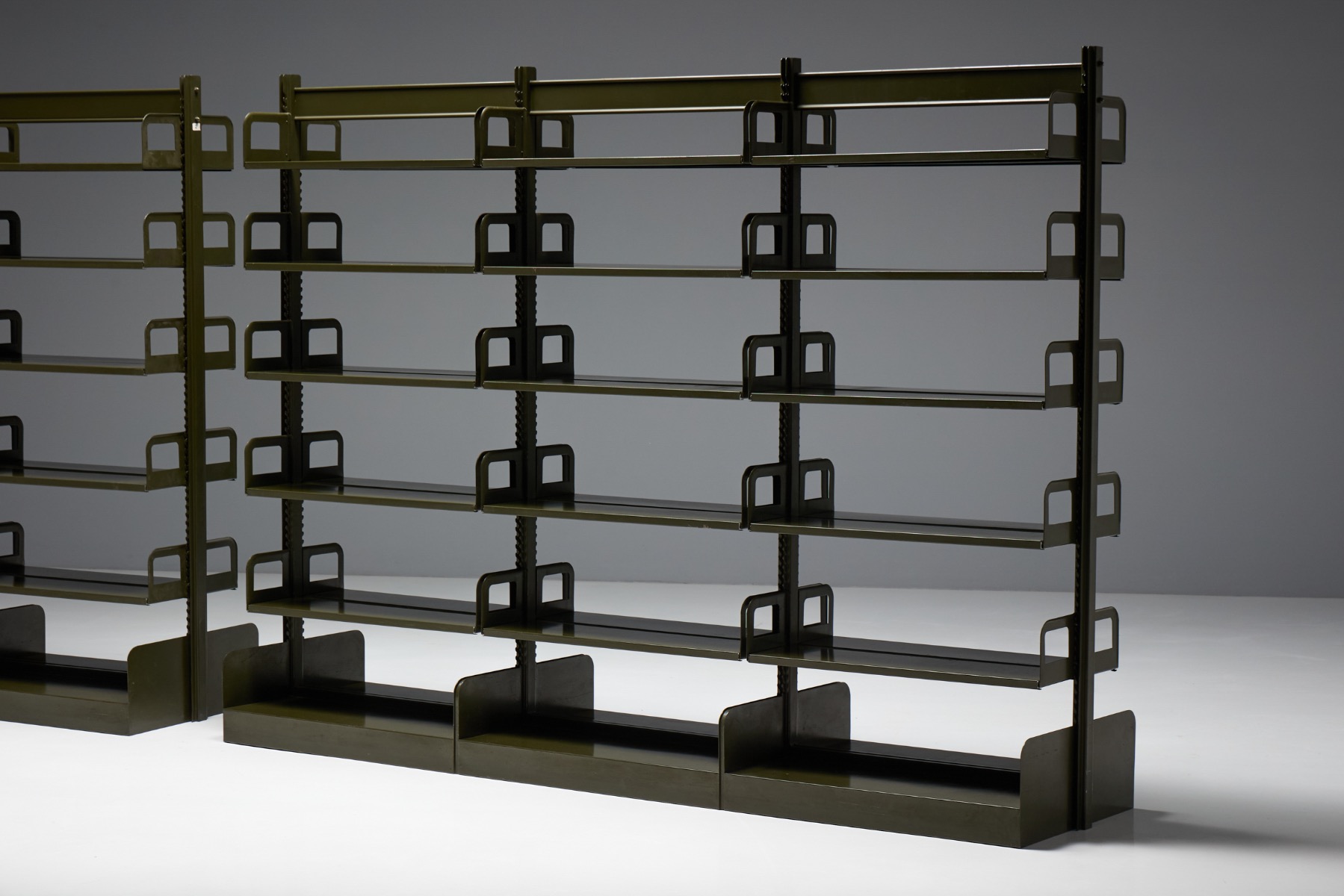 mid century shelving system modular wooden furniture
