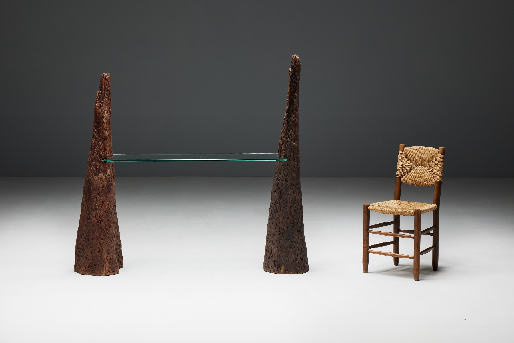 Monoxylite Wabi Sabi Console Table - 1960s