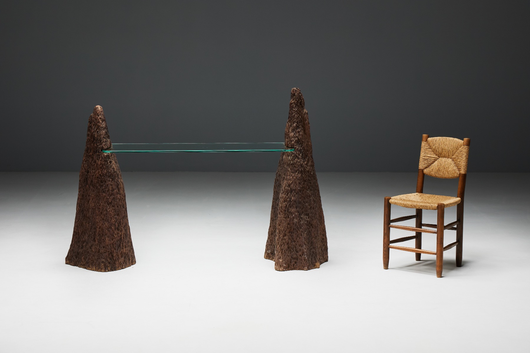 Monoxylite Wabi Sabi Console Table - 1960s