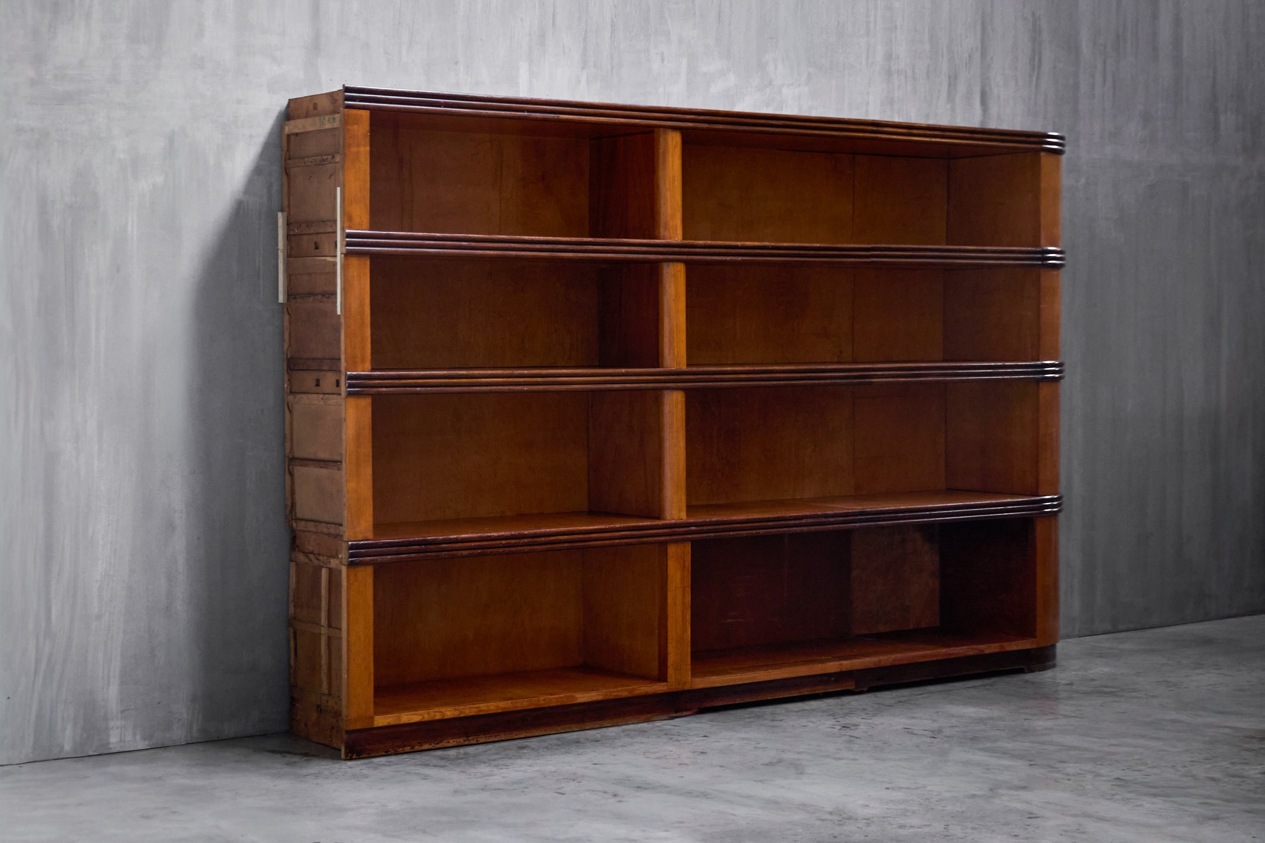 Monumental Art Deco Corner Display Cabinet, Italy - Mid-20th Century