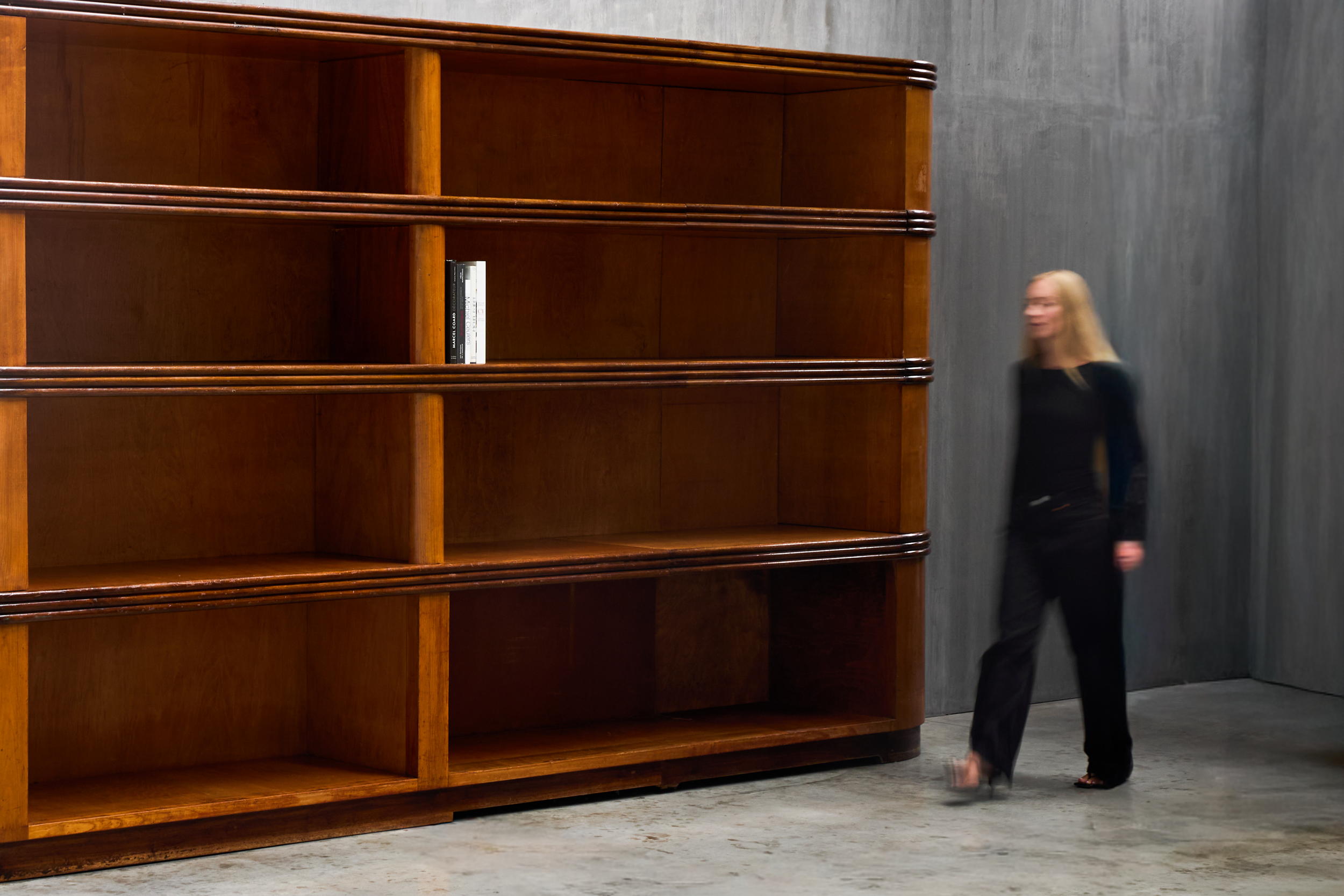 Monumental Art Deco Corner Display Cabinet, Italy - Mid-20th Century