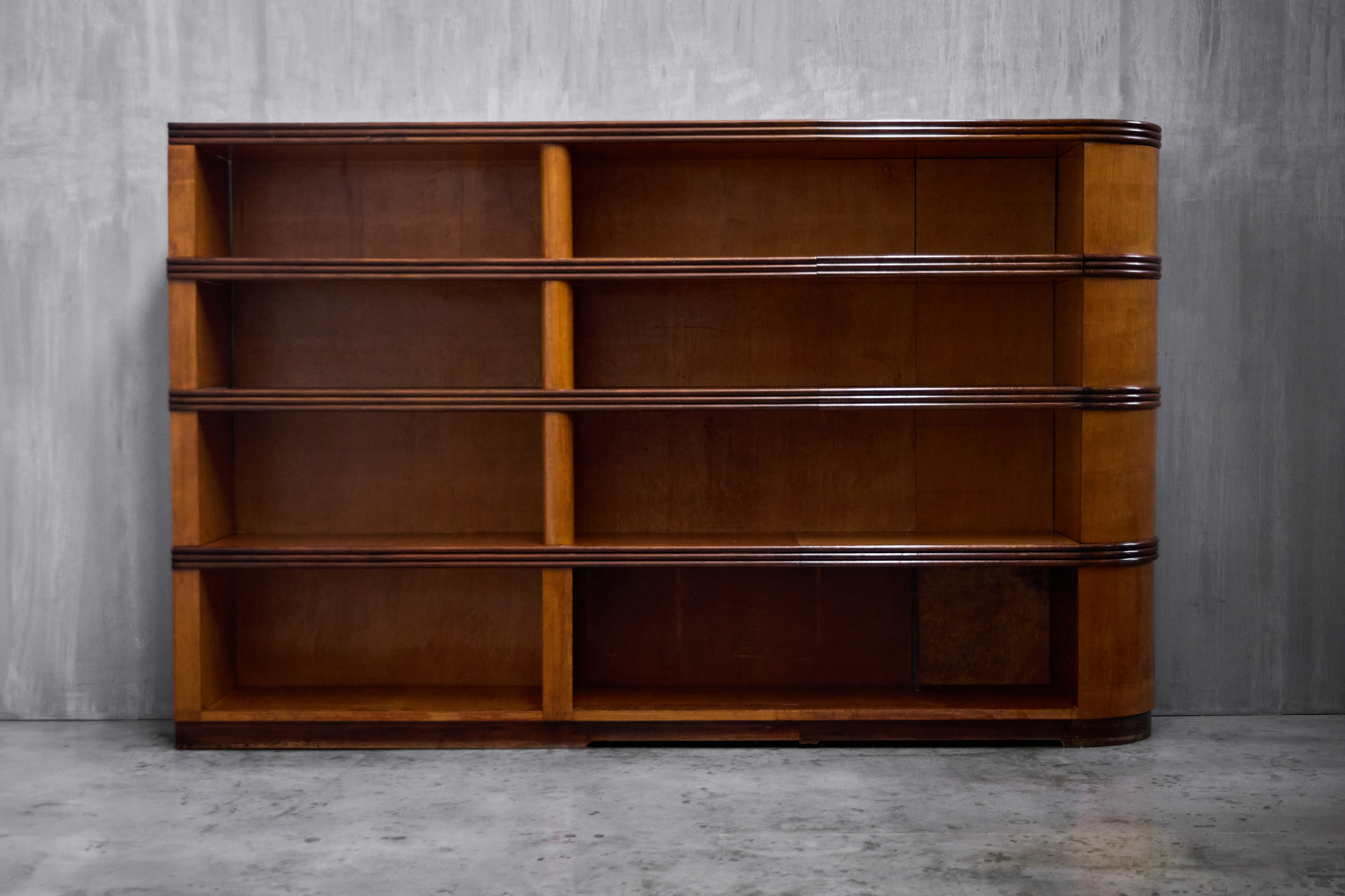 Monumental Art Deco Corner Display Cabinet, Italy - Mid-20th Century