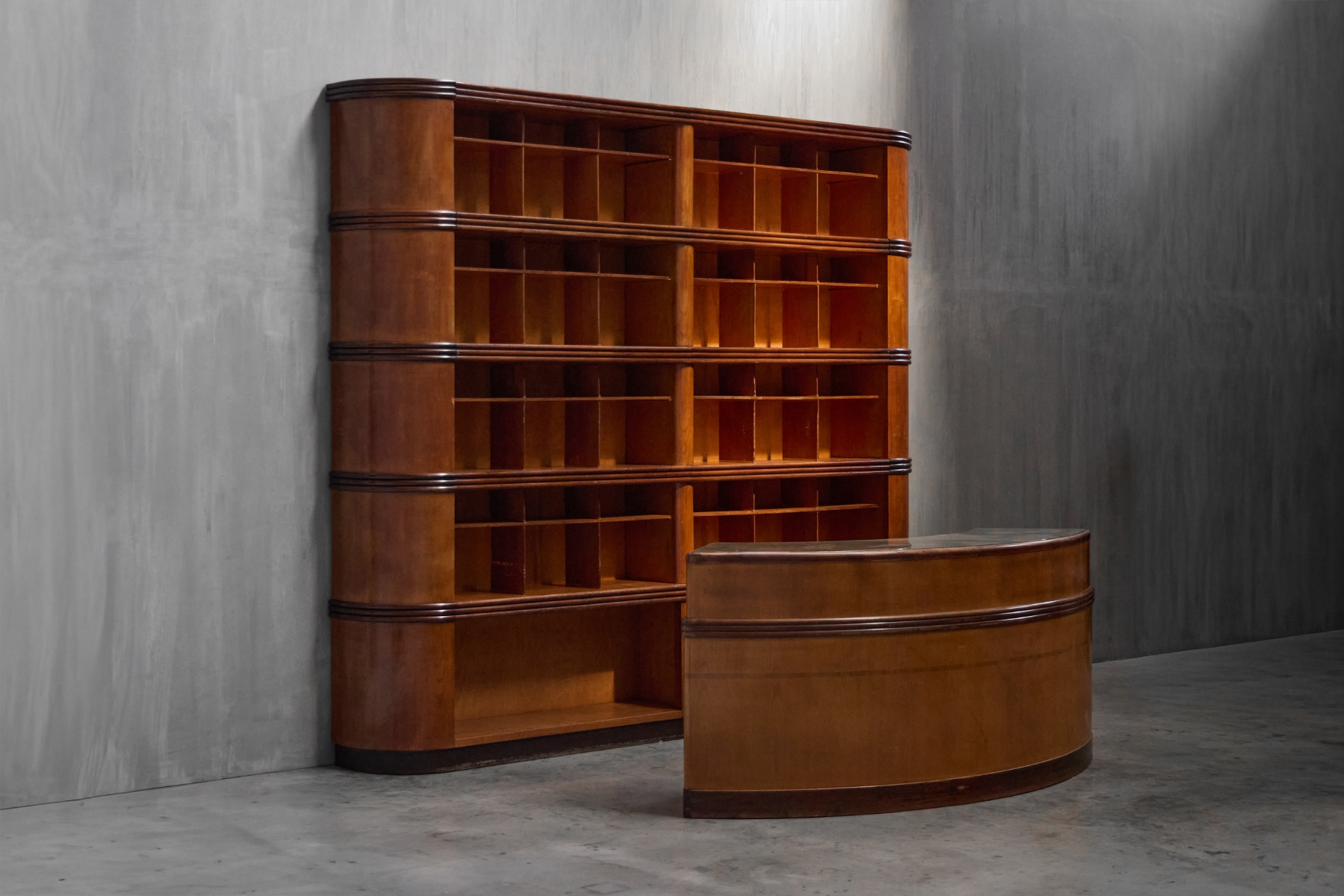 Monumental Art Deco Display Cabinet, Italy - Mid-20th Century
