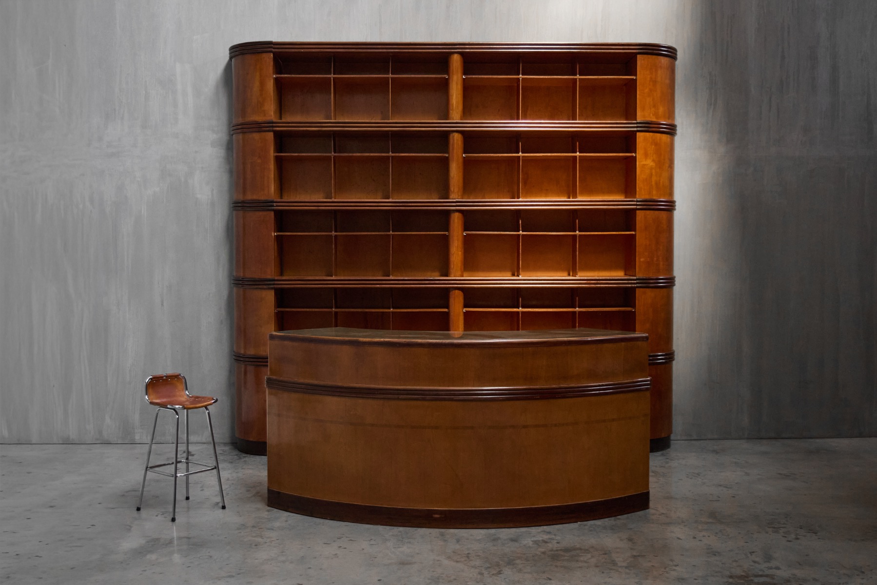 Monumental Art Deco Display Cabinet, Italy - Mid-20th Century