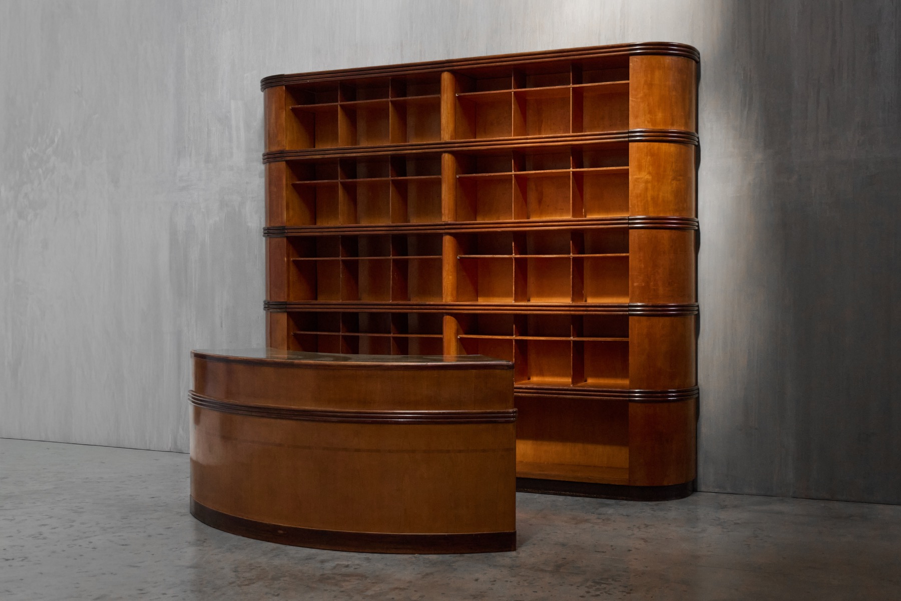 Monumental Art Deco Display Cabinet, Italy - Mid-20th Century