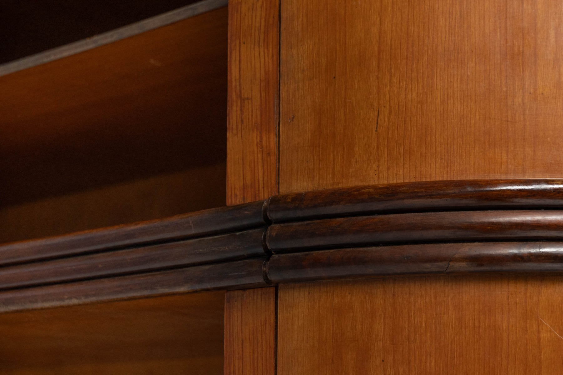 Monumental Art Deco Display Corner Cabinet, Italy - Mid-20th Century