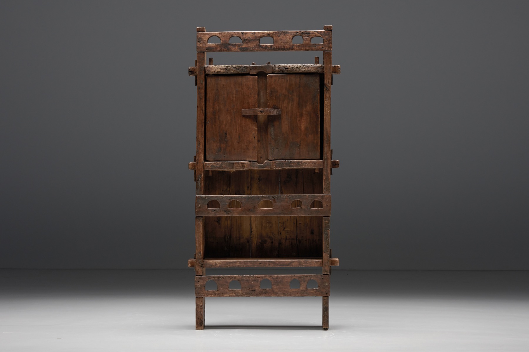 Natural Wabi-Sabi Wooden Cabinet - 1940's