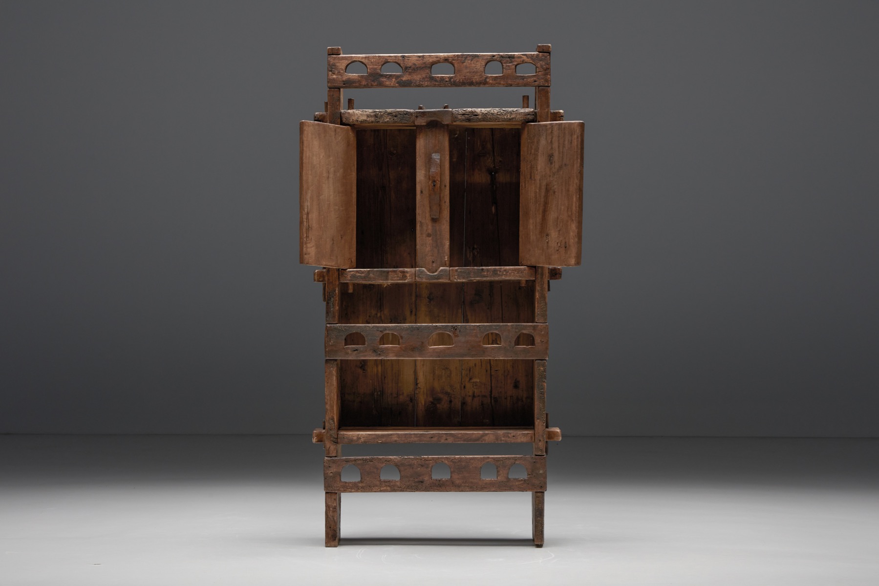 Natural Wabi-Sabi Wooden Cabinet - 1940's