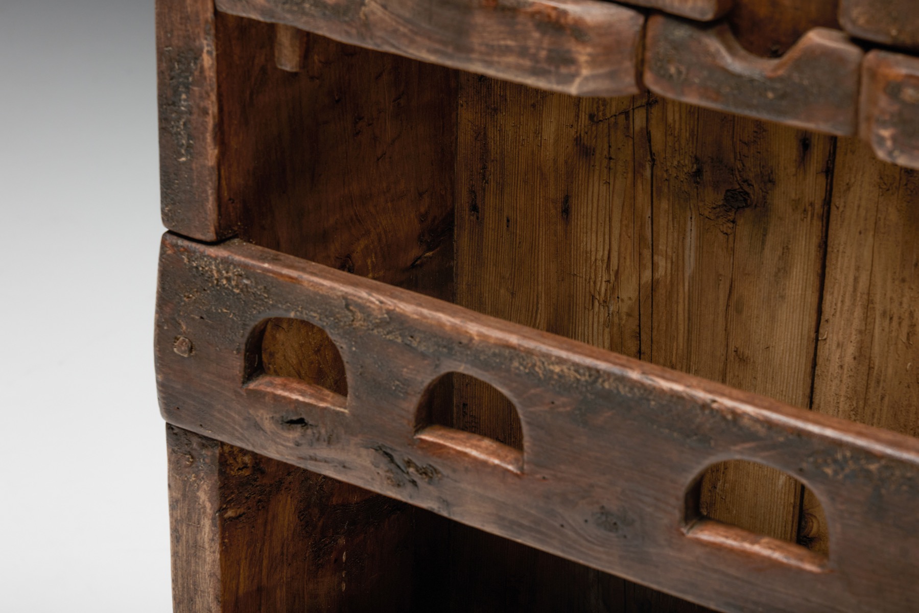 Natural Wabi-Sabi Wooden Cabinet - 1940's