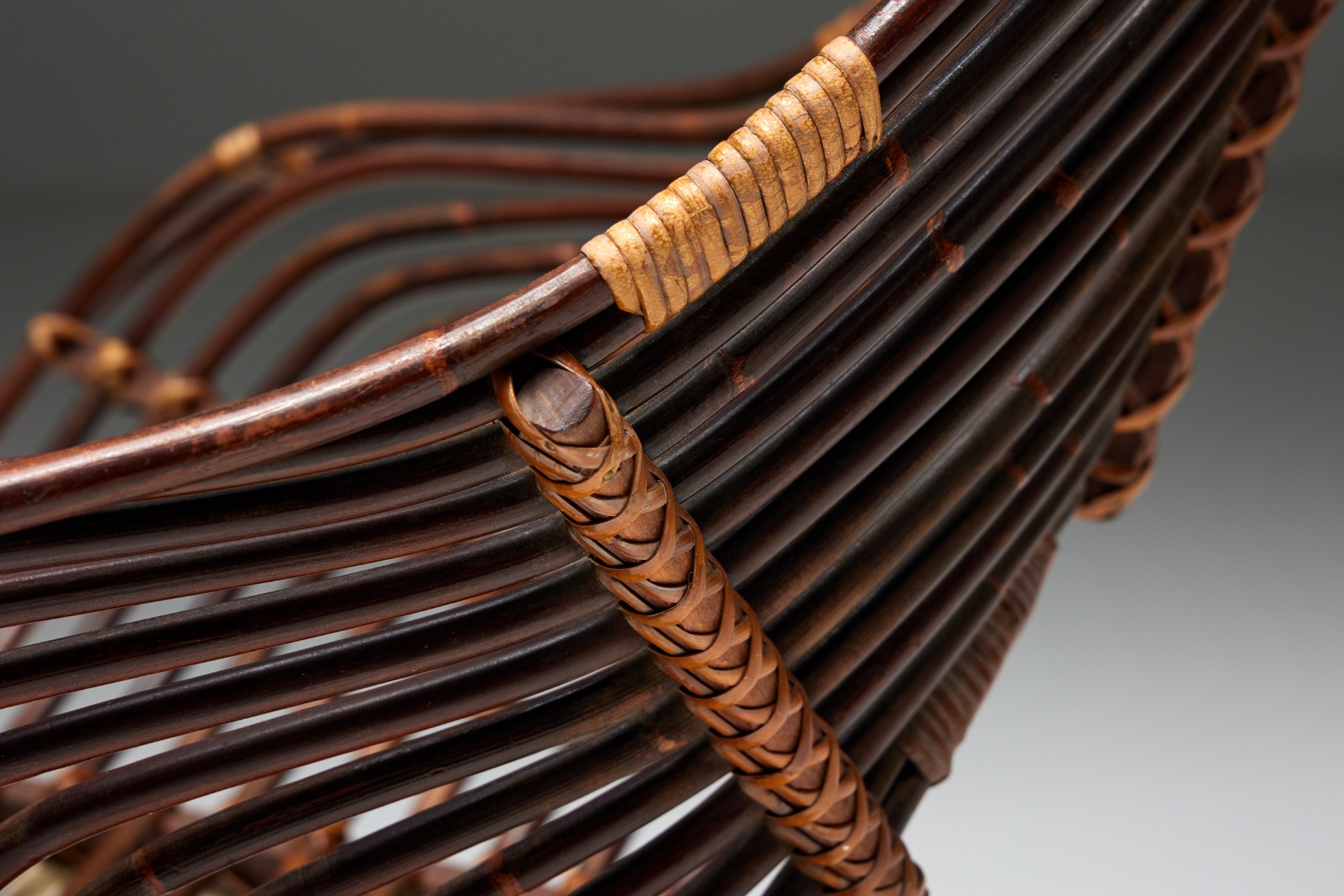 Rattan Armchair by H. Broekhuizen for Rohé Noordwolde, Netherlands - 1960s
