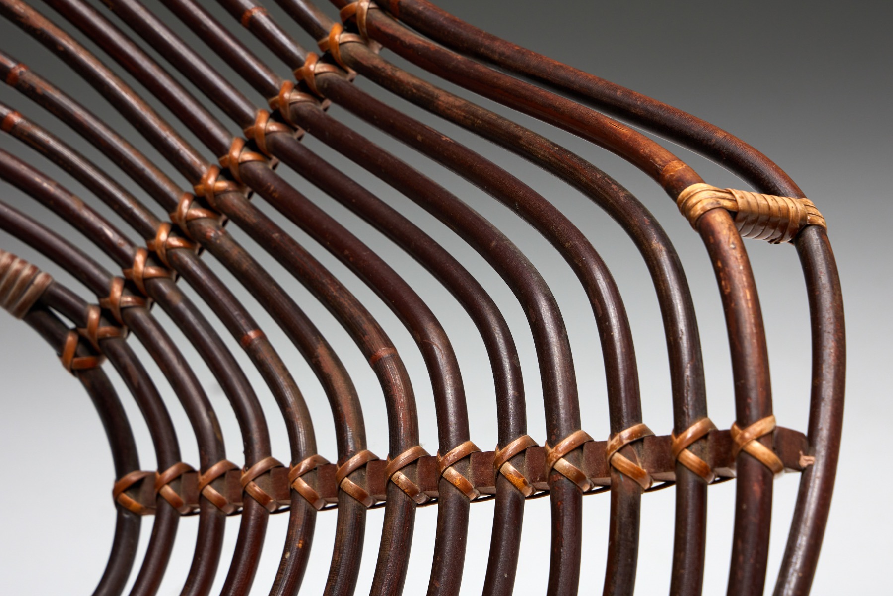 Rattan Armchair by H. Broekhuizen for Rohé Noordwolde, Netherlands - 1960s