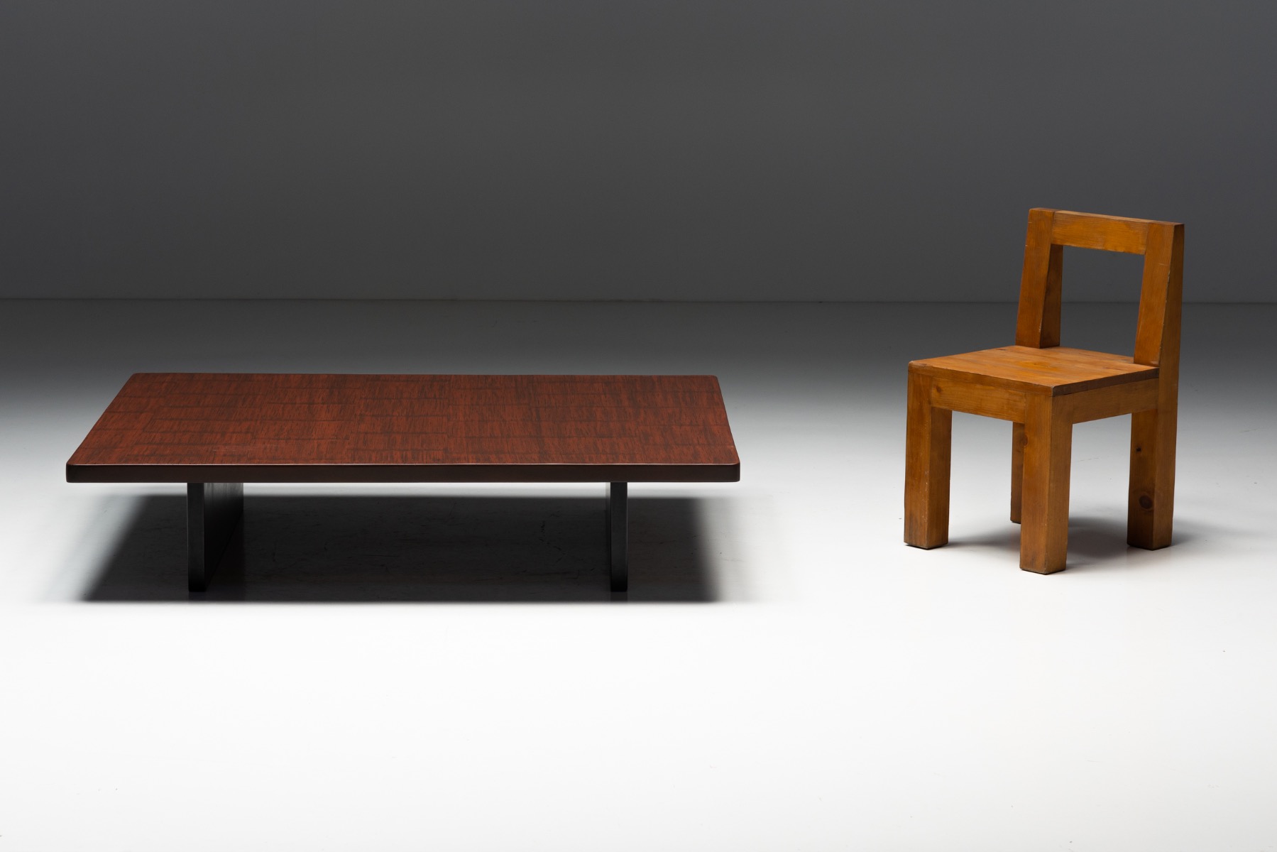 Coffee Table by Axel Vervoordt in Wenge and Bamboo - 1980s