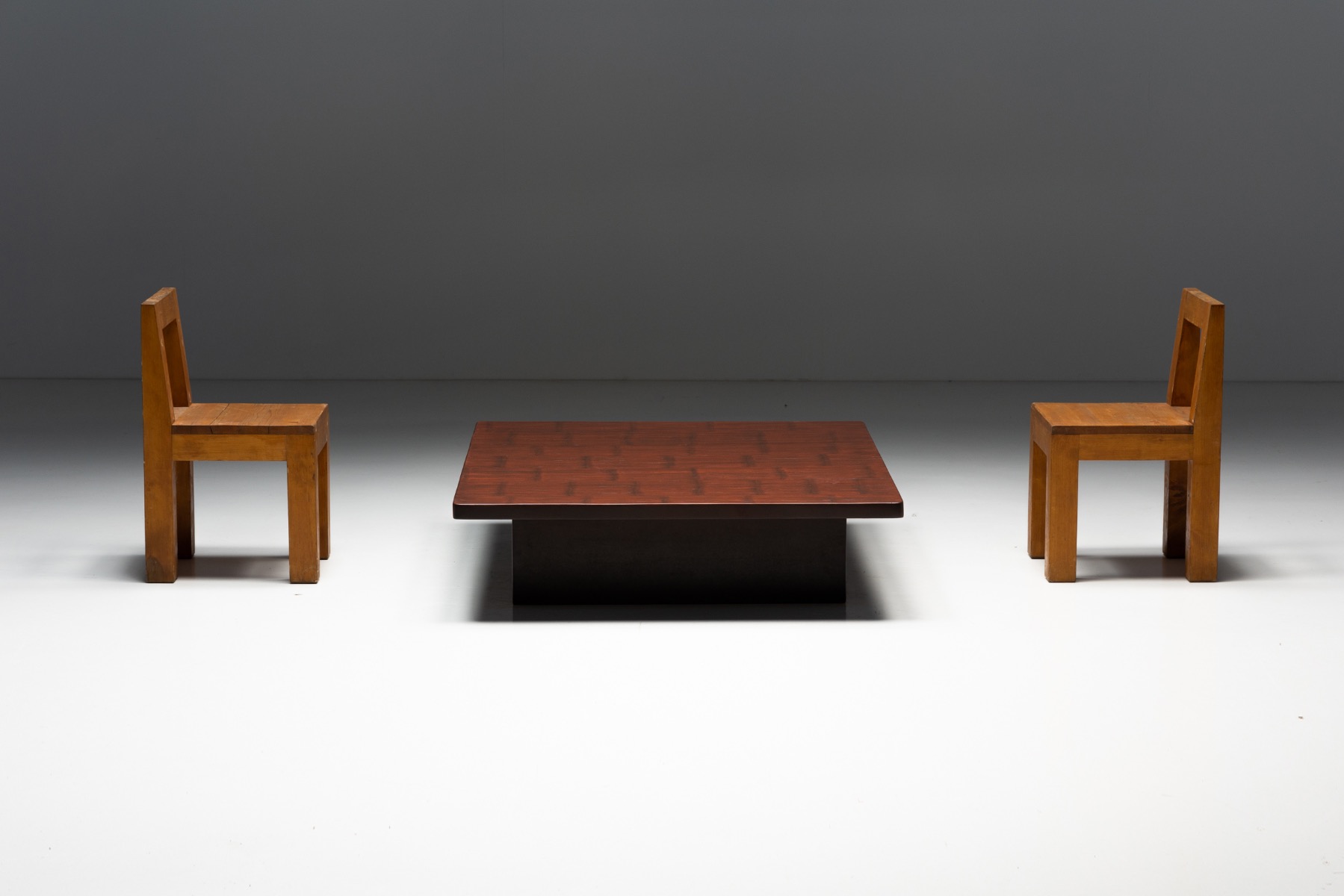 Coffee Table by Axel Vervoordt in Wenge and Bamboo - 1980s