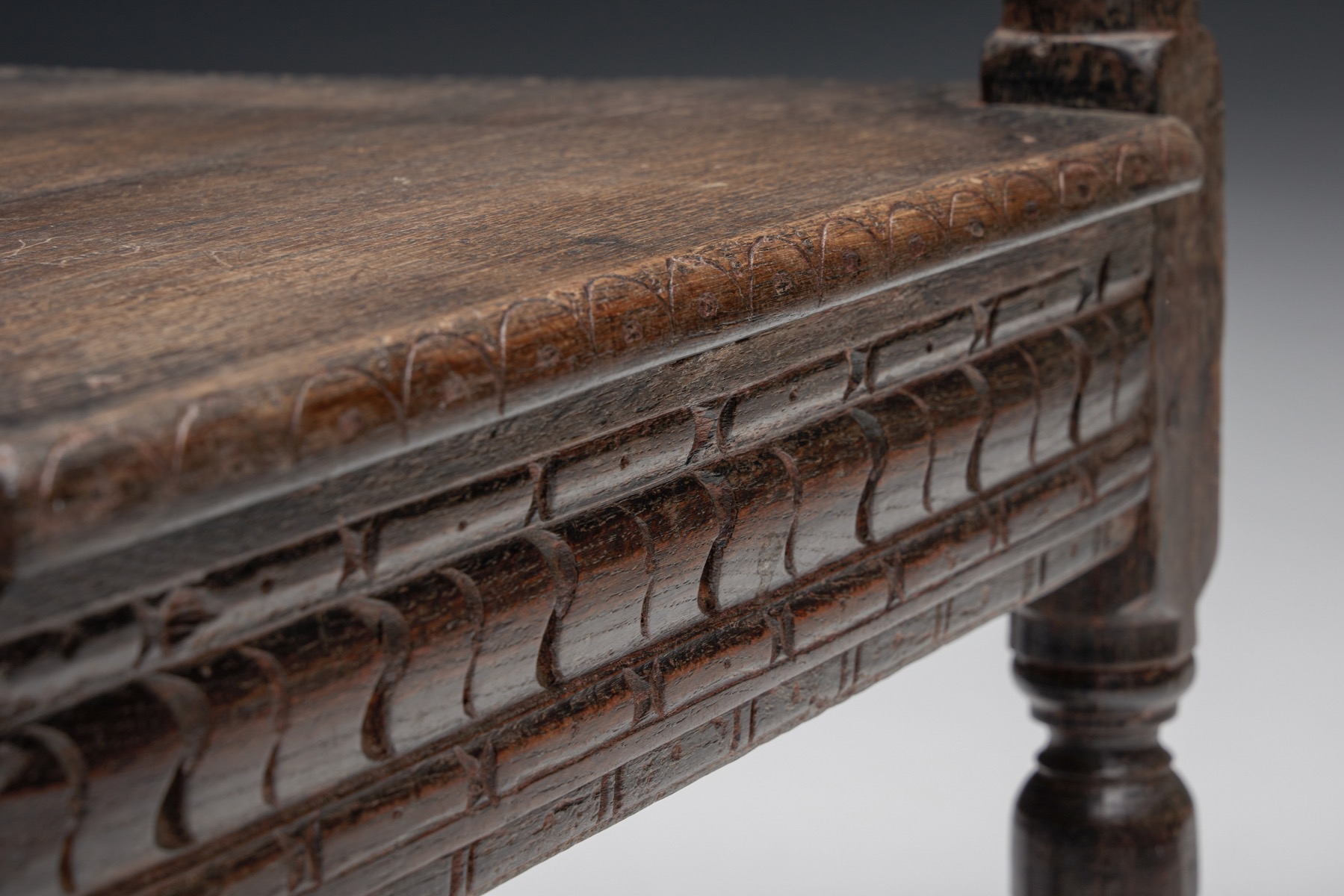 Carved Oak Armchair, England - 17th Century