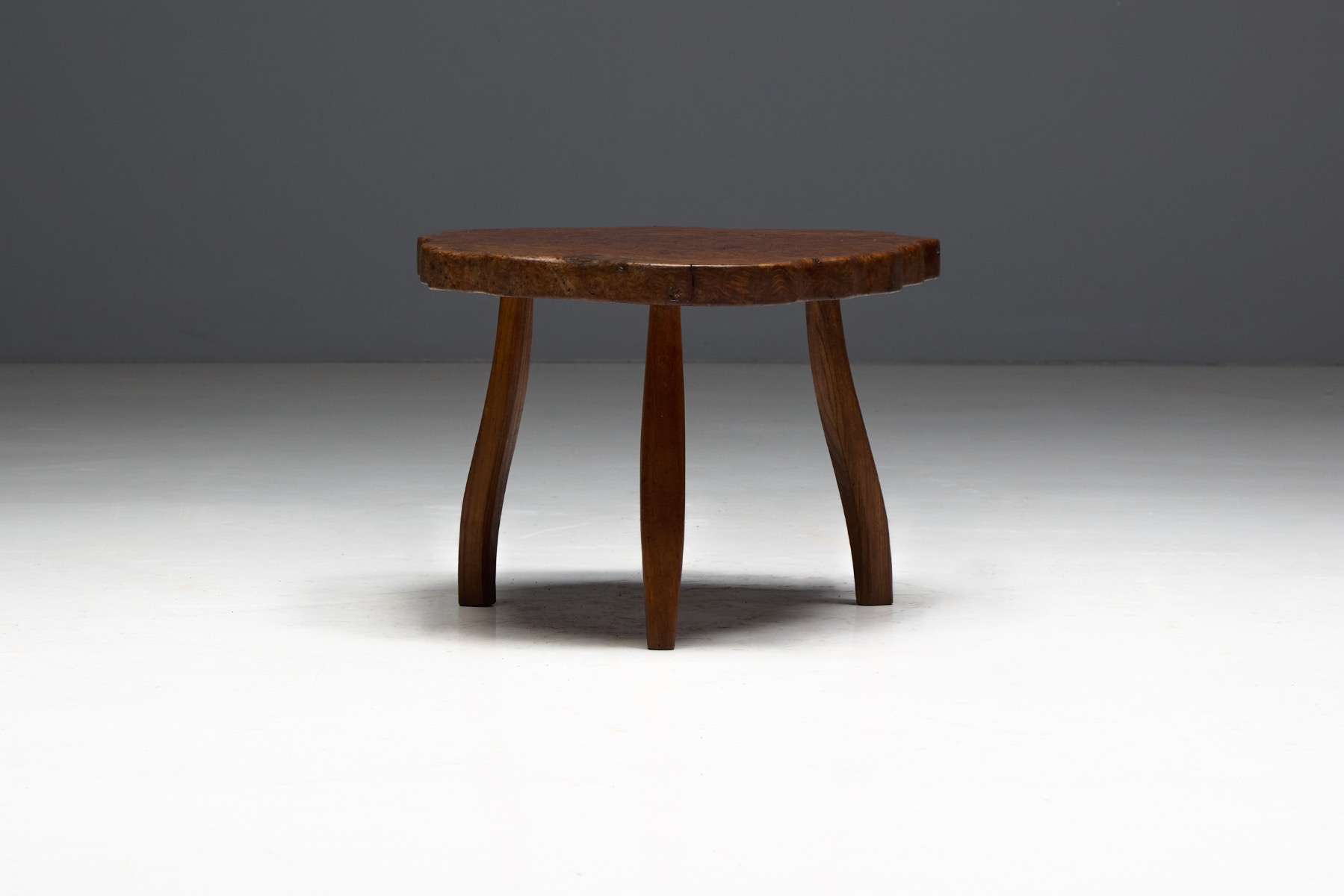 Organic Burl Wood Side Table - circa 1970