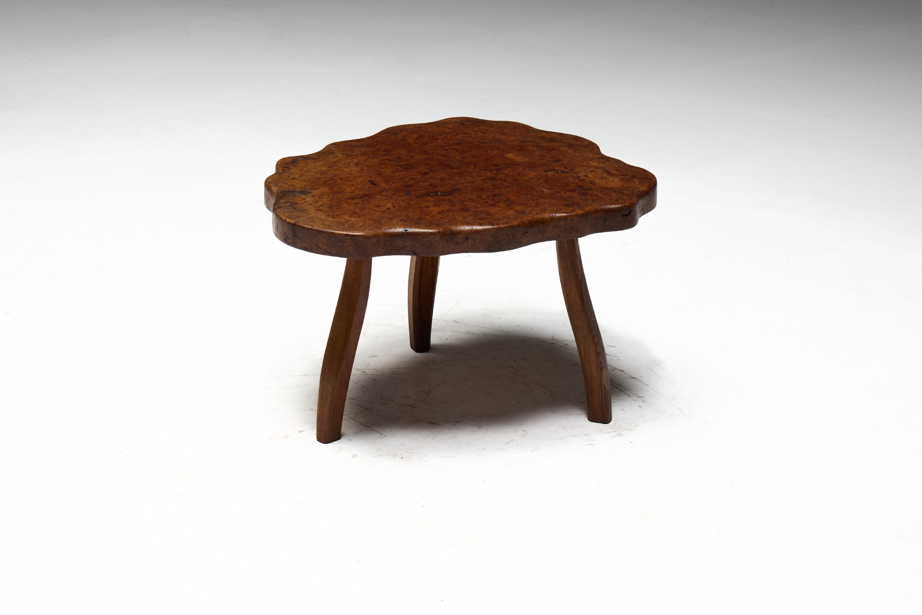 Organic Burl Wood Side Table - circa 1970