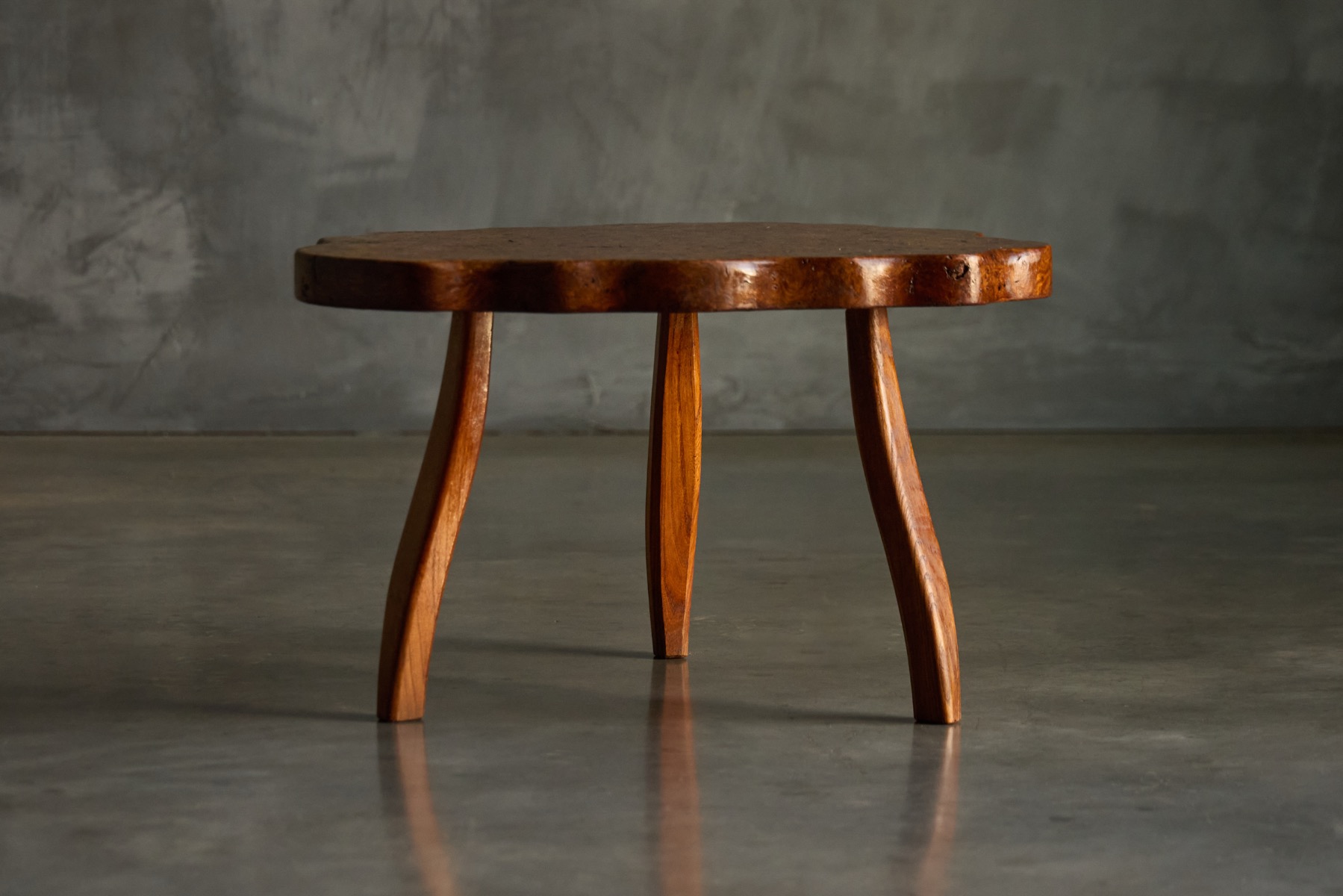 Organic Burl Wood Side Table - circa 1970