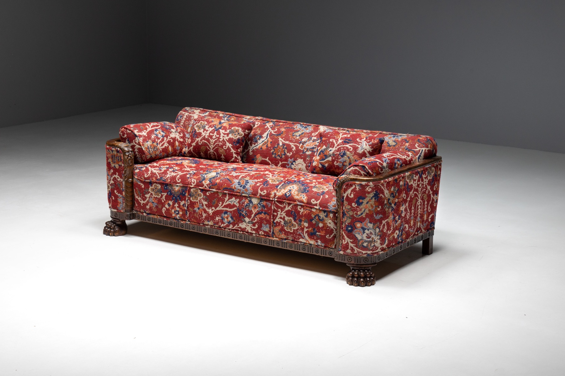 Oriental Sofa in Chippendale Style - 1900s