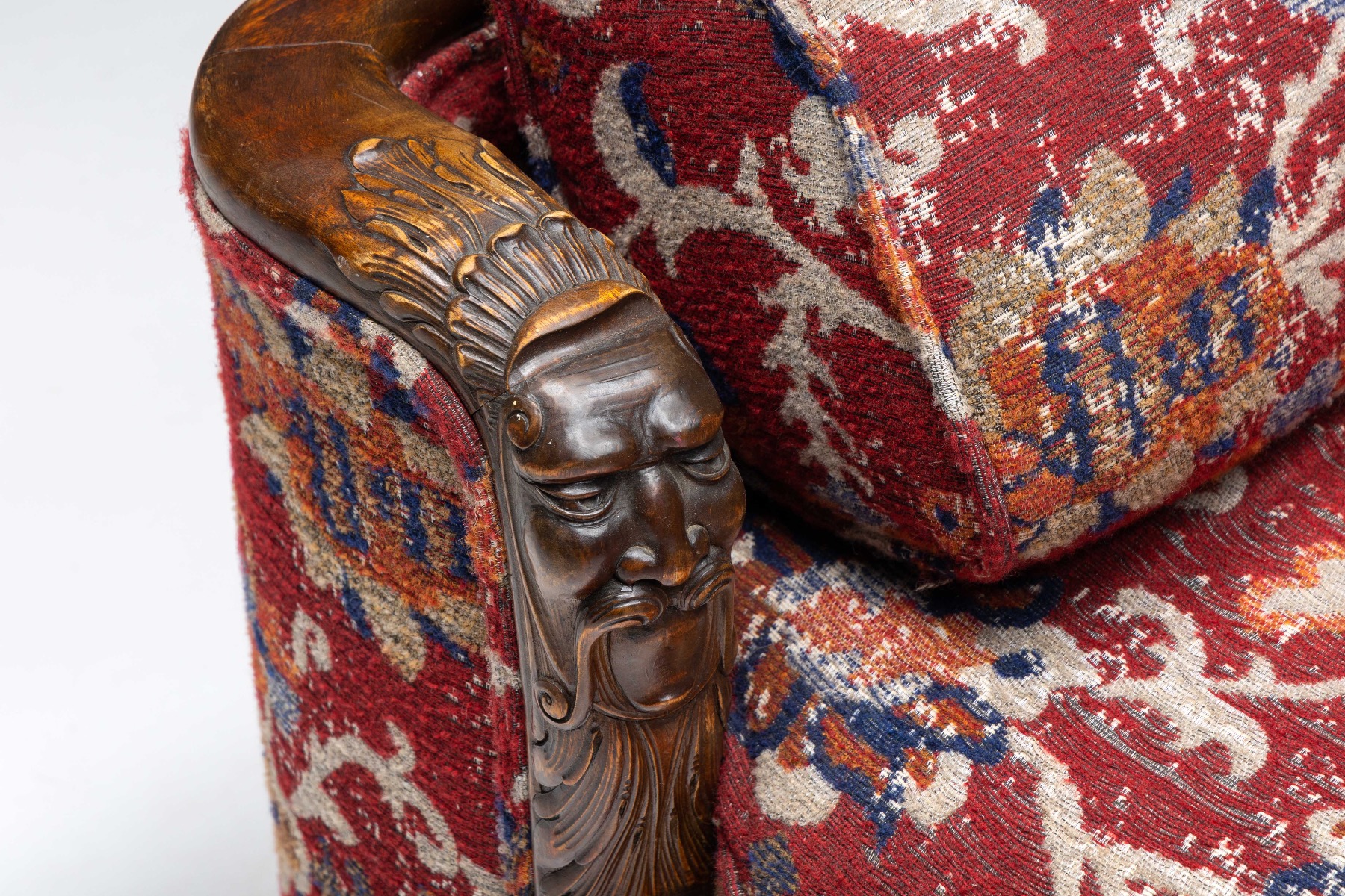 Oriental Sofa in Chippendale Style - 1900s