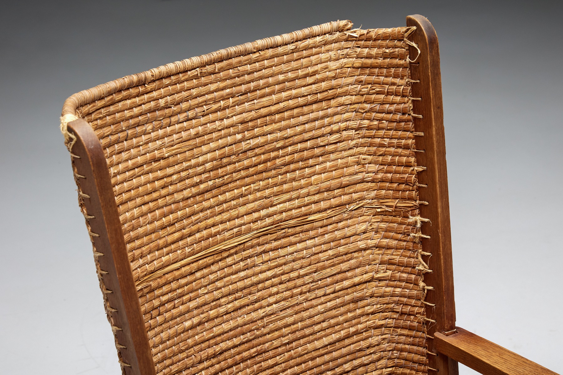 Orkney Chair in Wood and Oat Straw - 19th Century